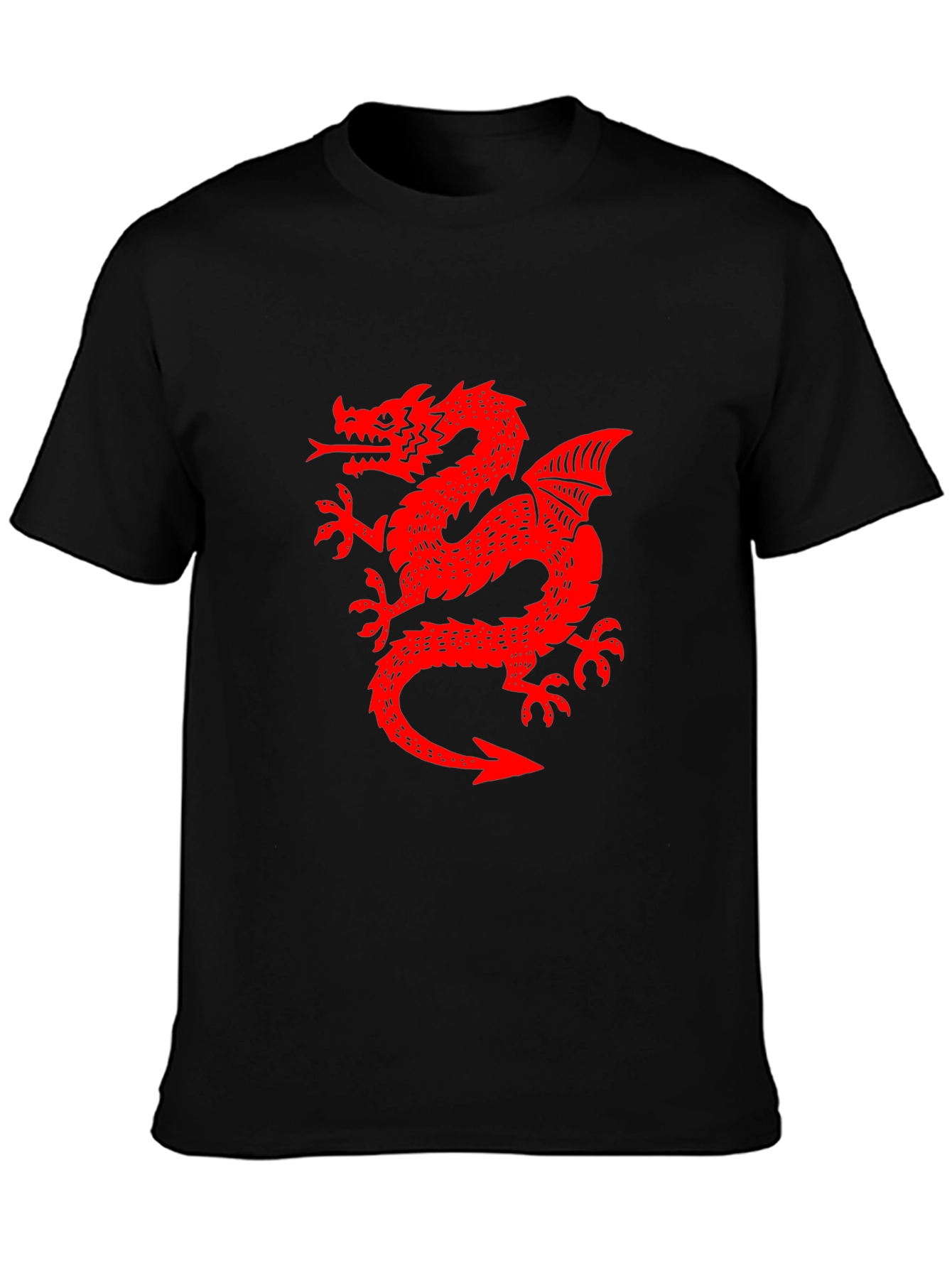 Red Dragon Graphic Black T-Shirt