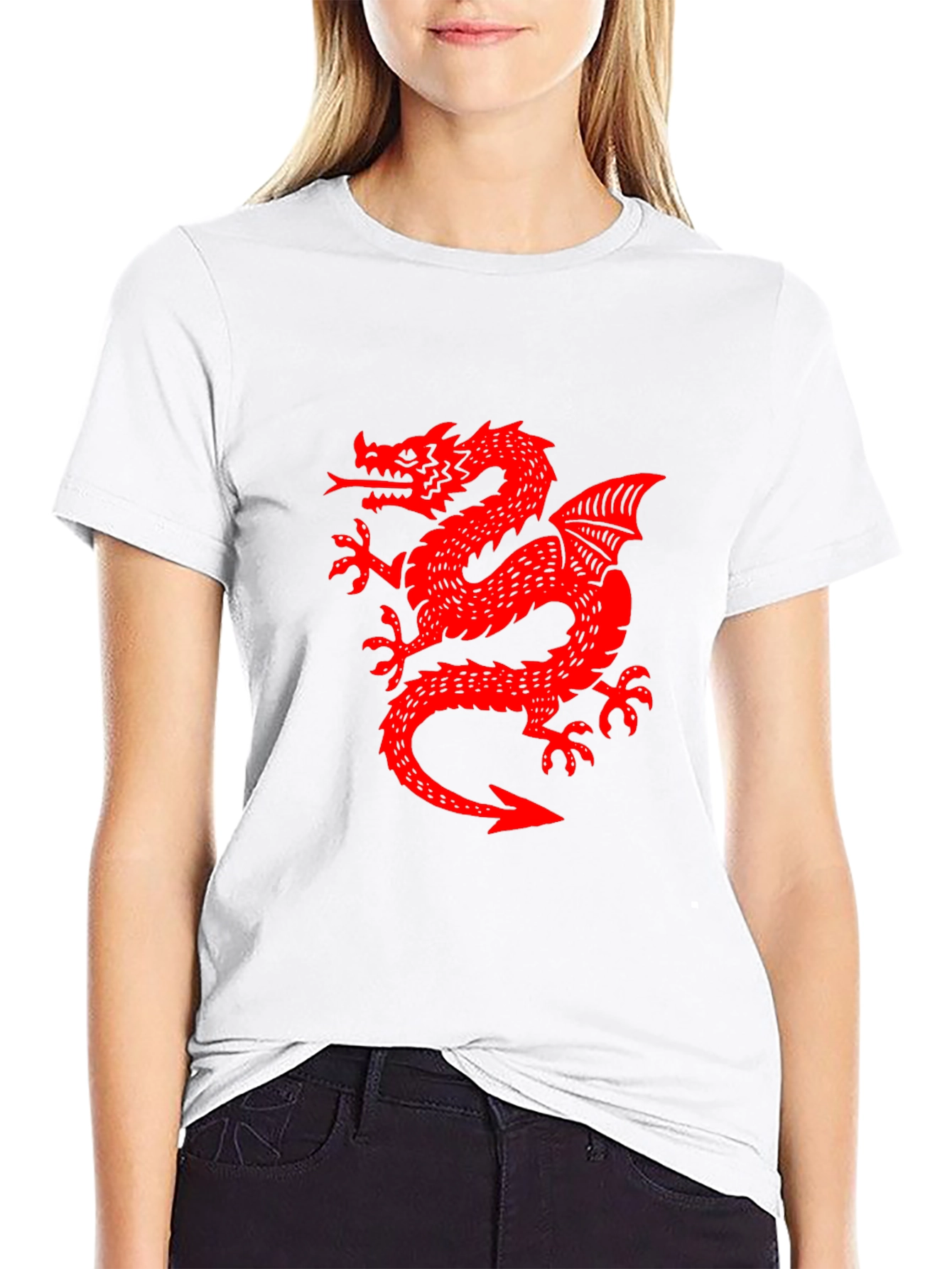 Red Dragon Graphic Black T-Shirt