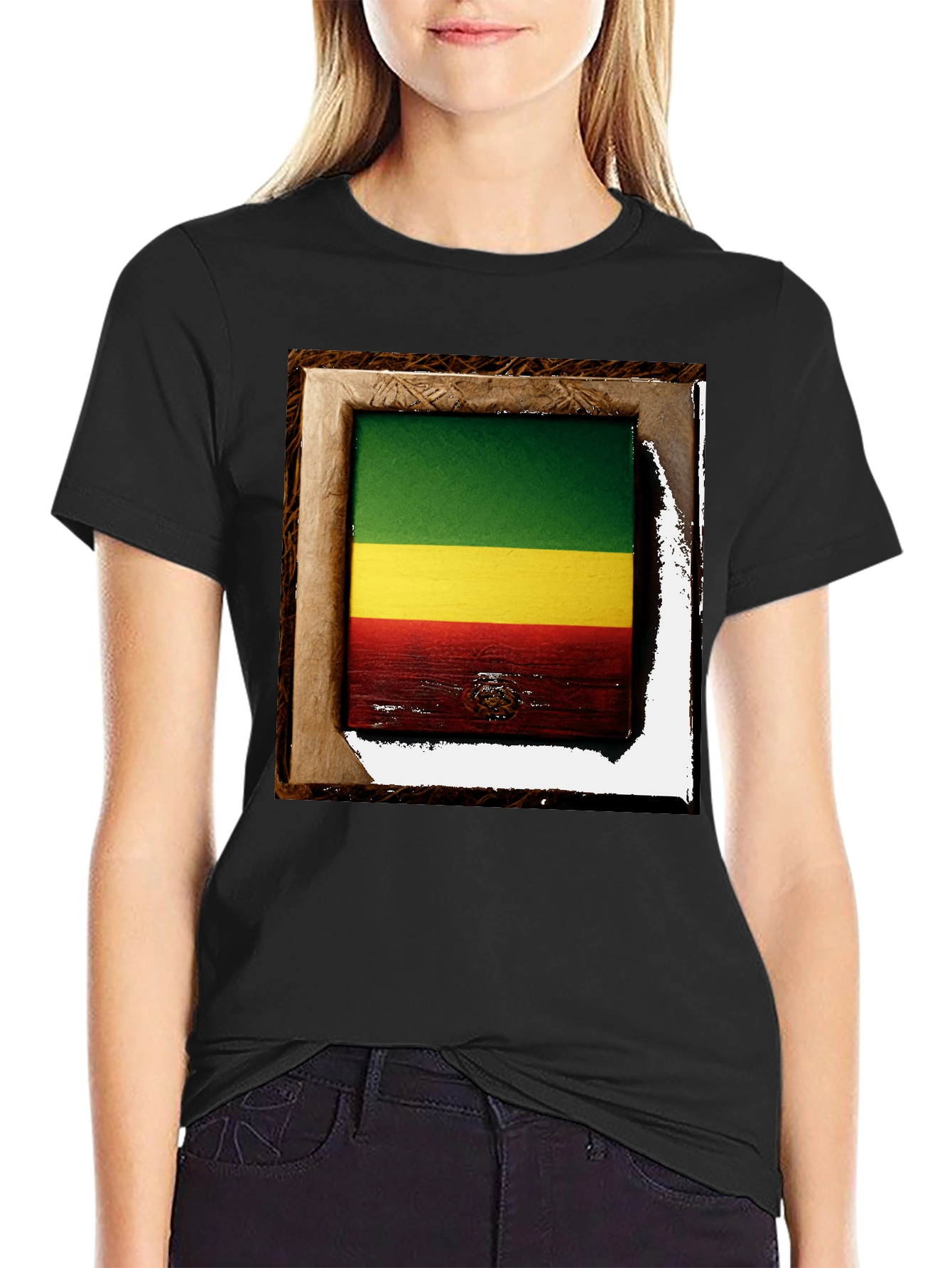 Rasta Flag Framed T-Shirt