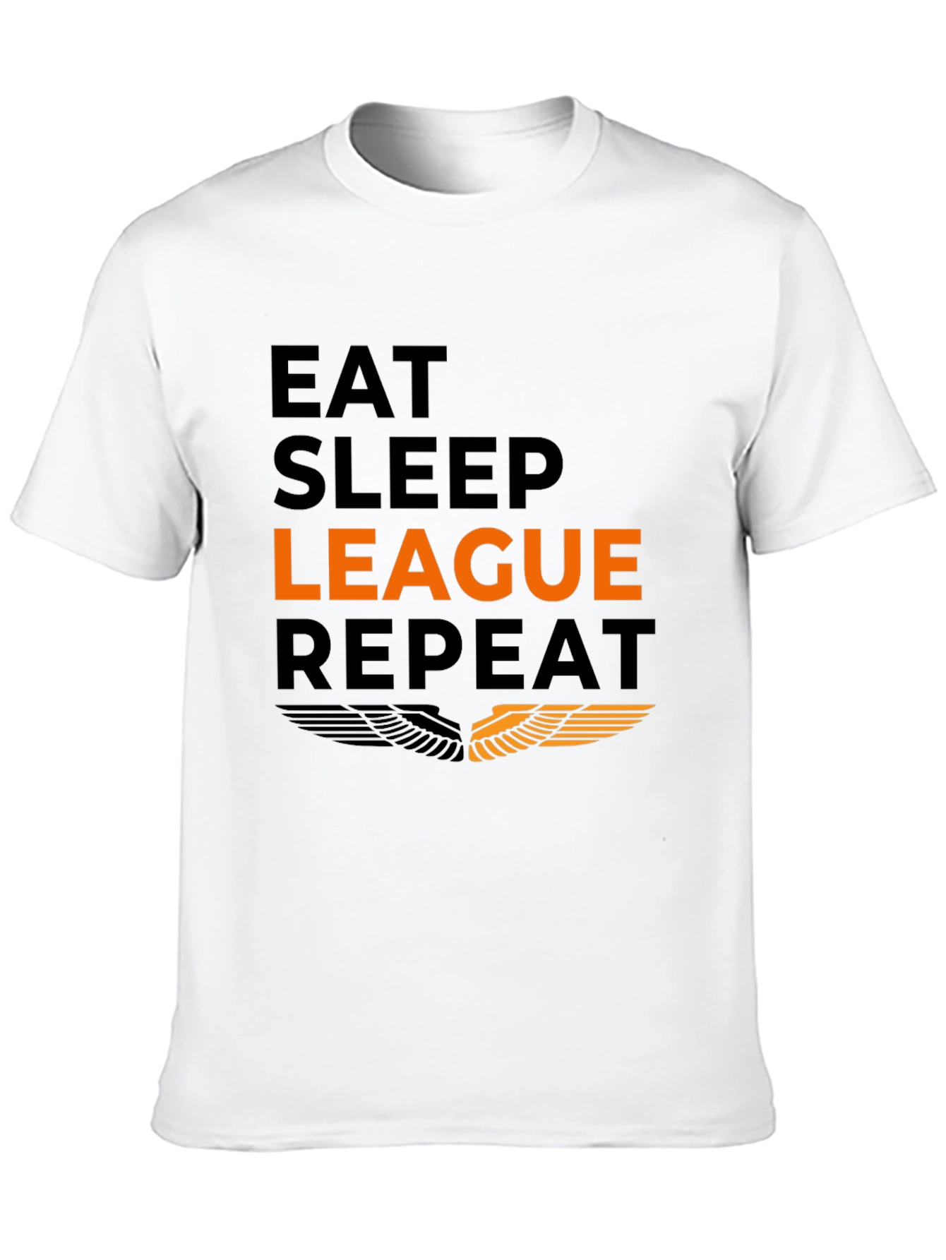 Eat Sleep League Repeat Black Graphic Tee