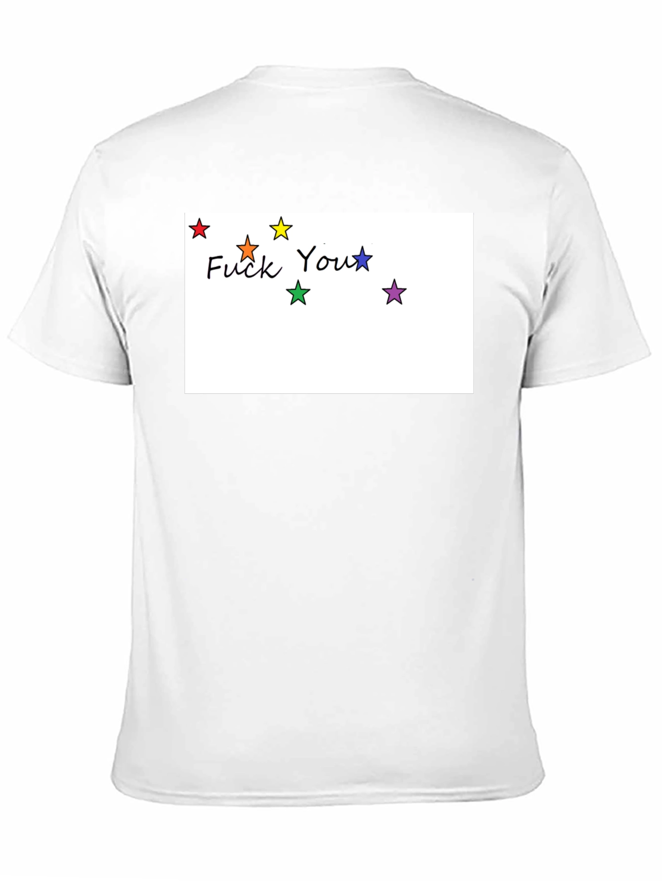 Rainbow Star F You Graphic Black T-Shirt