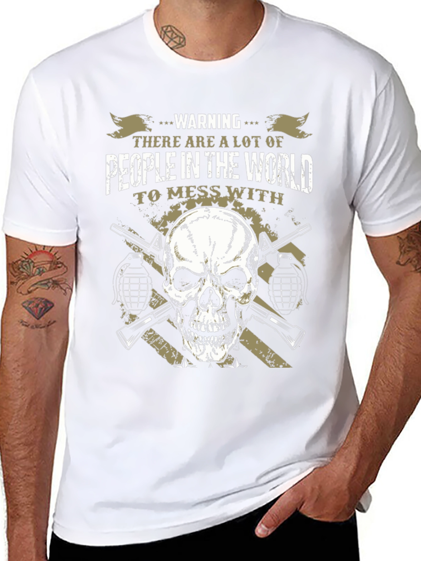 Warning Skull Graphic Tee