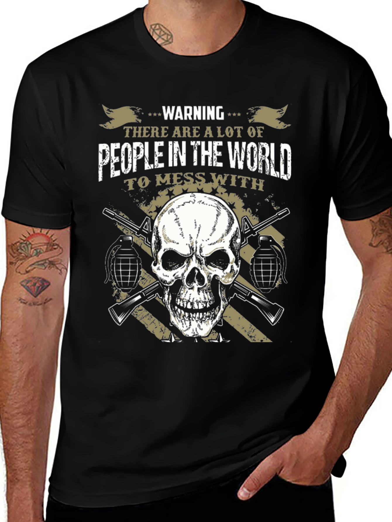 Warning Skull Graphic Tee