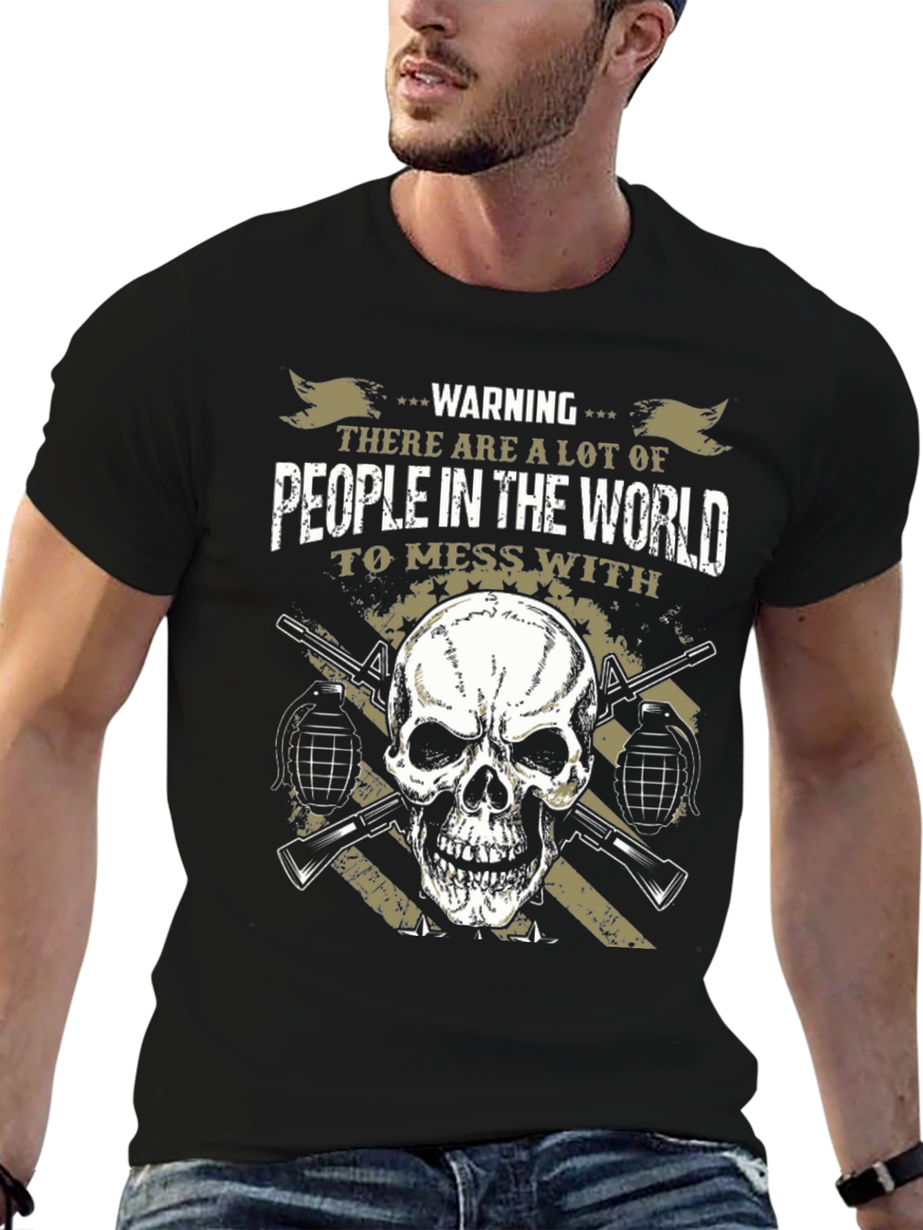 Warning Skull Graphic Tee