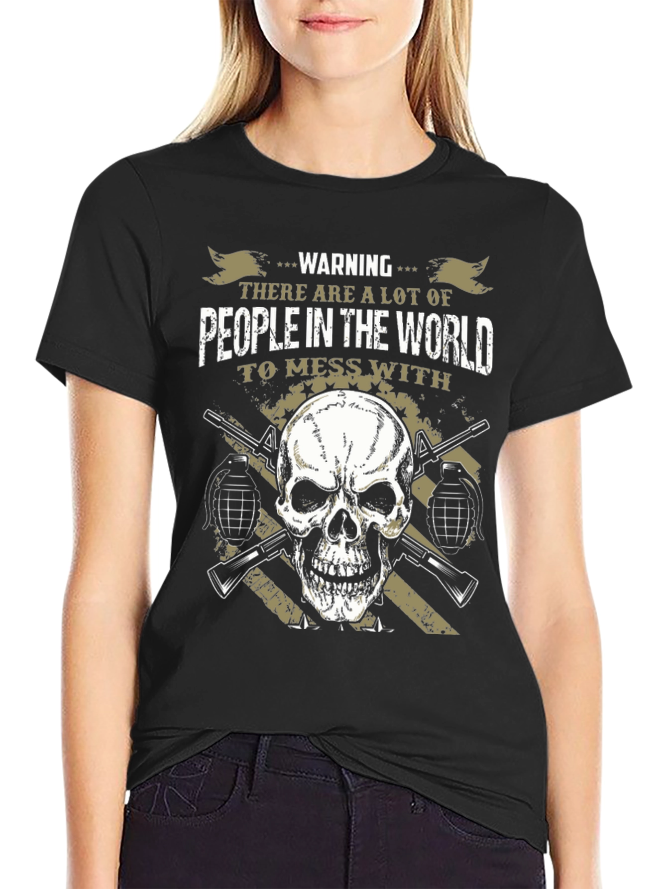Warning Skull Graphic Tee