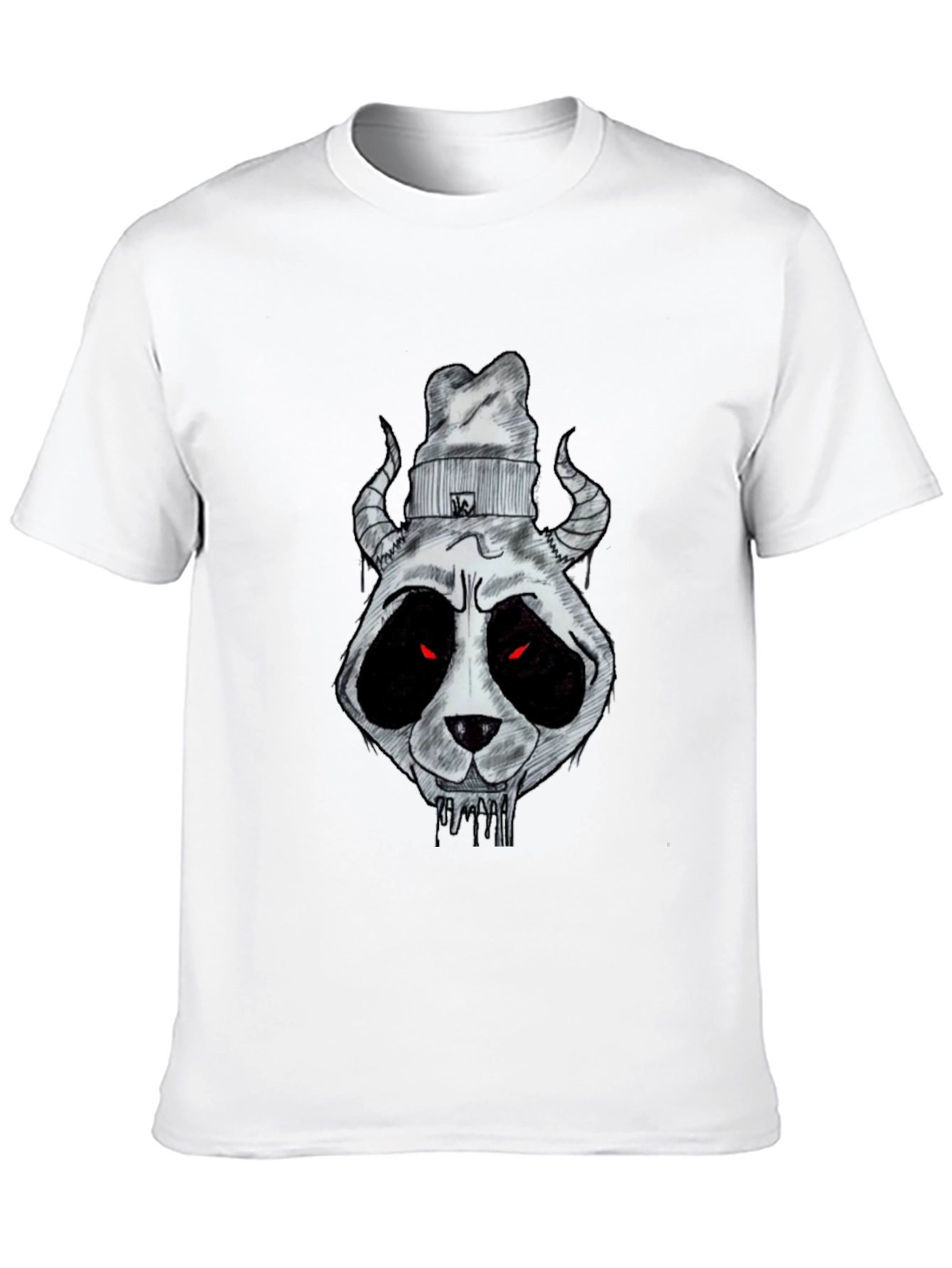 Dark Panda Graphic Tee - Mens Black Cotton T-Shirt