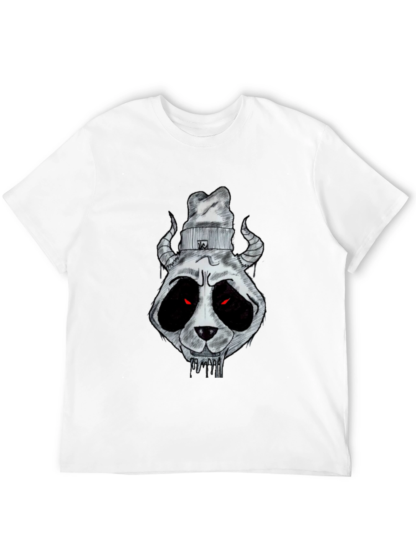 Dark Panda Graphic Tee - Mens Black Cotton T-Shirt