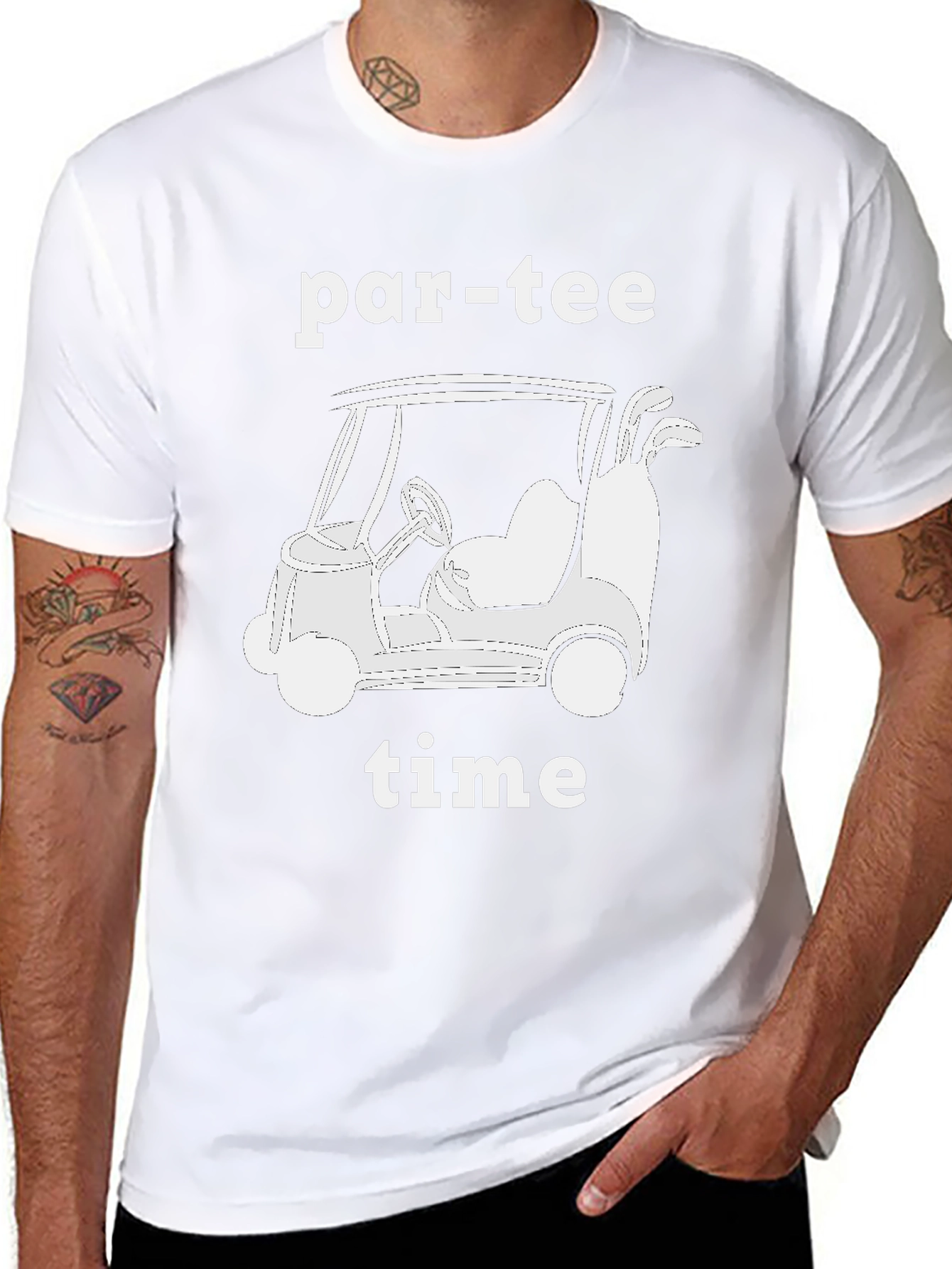 Par-Tee Time Golf Cart Graphic T-Shirt