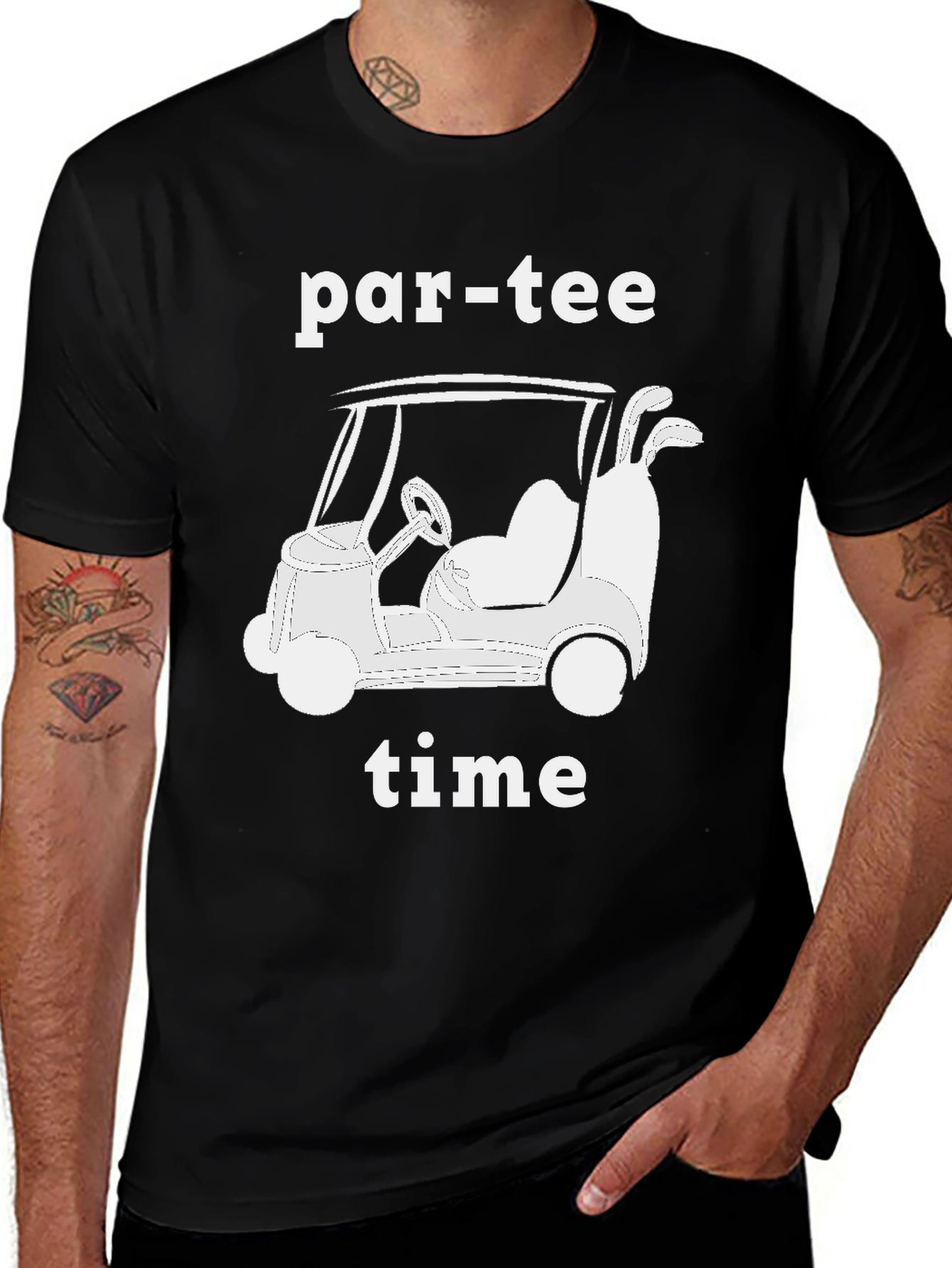 Par-Tee Time Golf Cart Graphic T-Shirt
