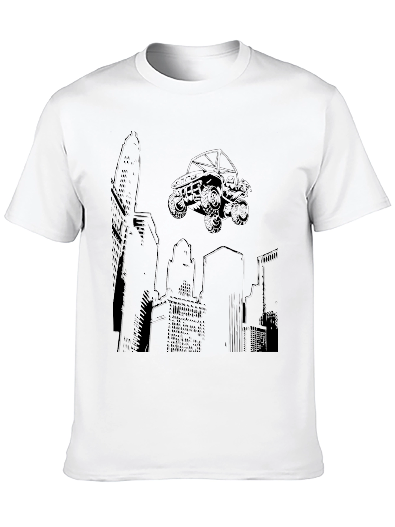 Cityscape Off-Road Vehicle Graphic T-Shirt