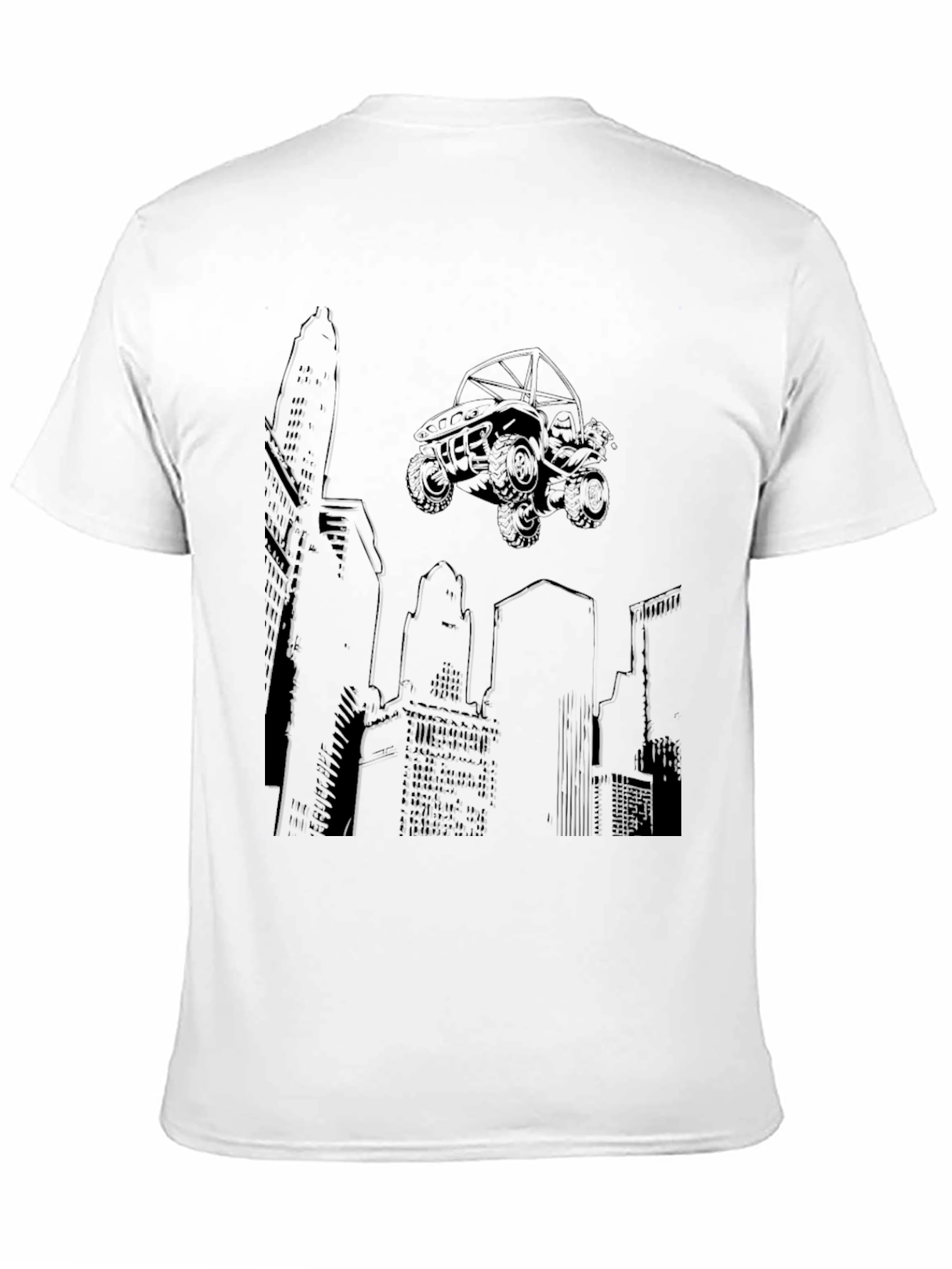 Cityscape Off-Road Vehicle Graphic T-Shirt