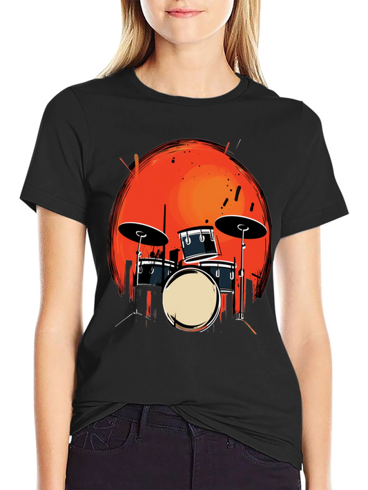 Drum Kit Graphic Tee - Musician T-Shirt