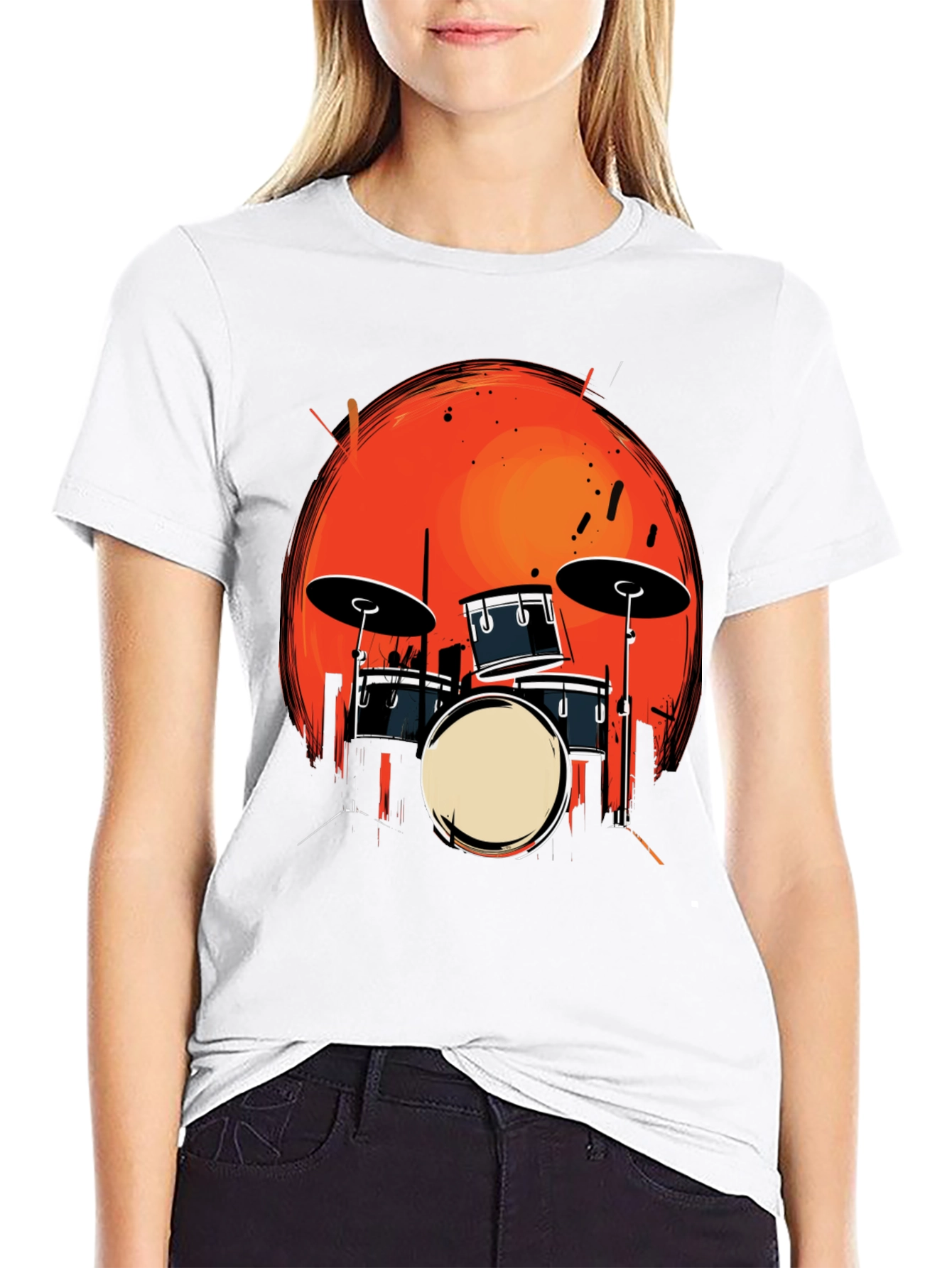 Drum Kit Graphic Tee - Musician T-Shirt