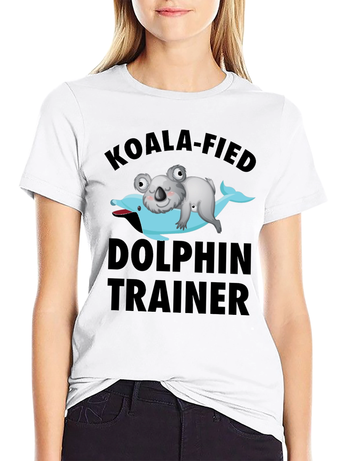 Koala-fied Dolphin Trainer Graphic T-Shirt