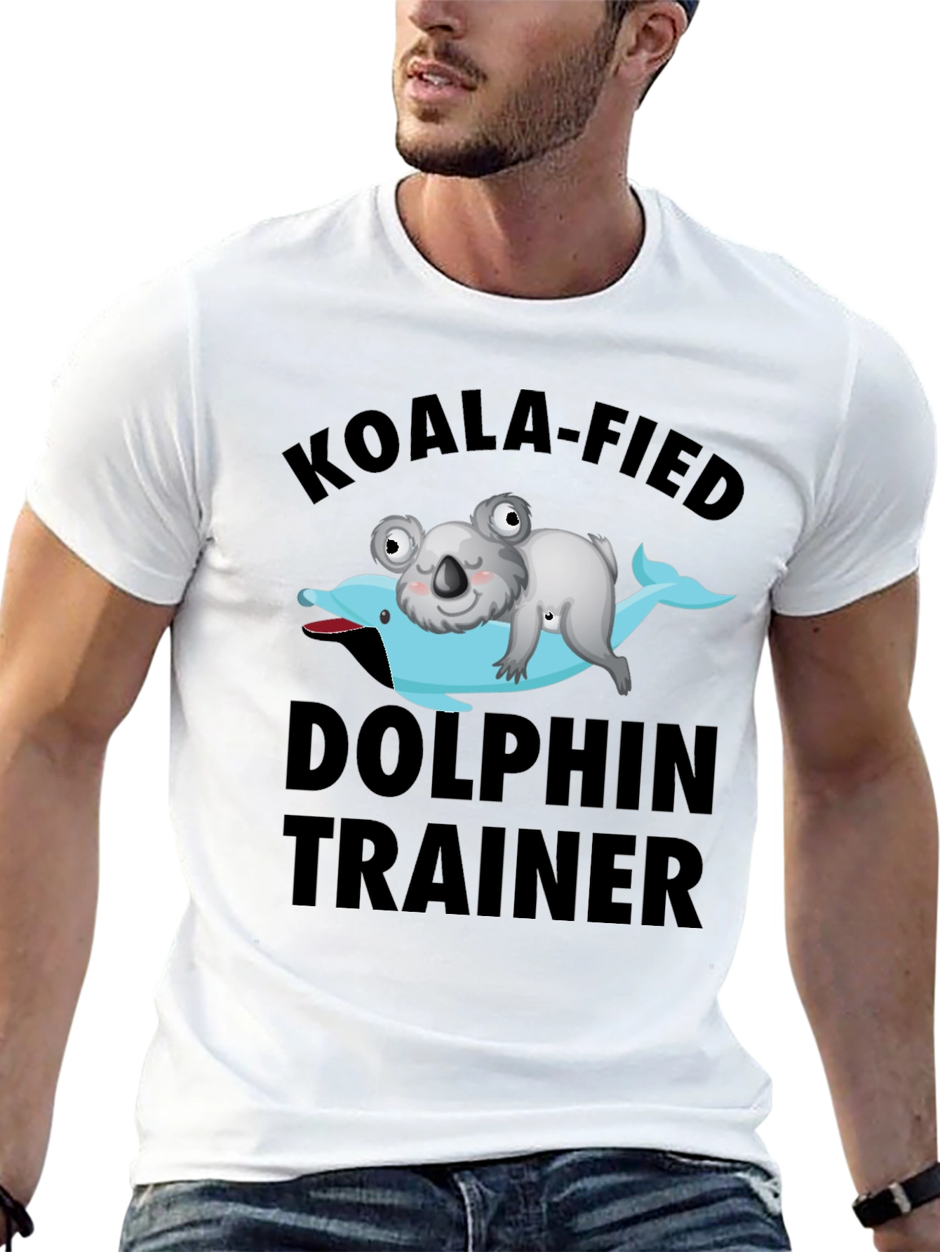 Koala-fied Dolphin Trainer Graphic T-Shirt