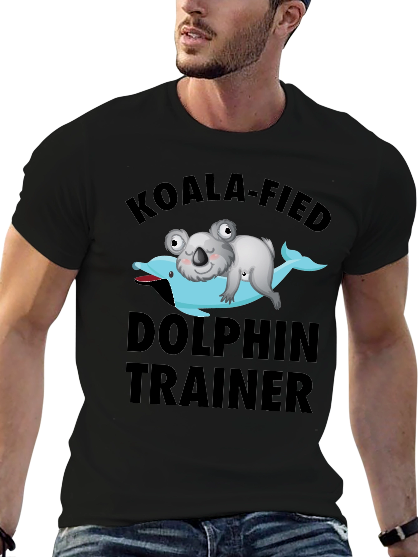 Koala-fied Dolphin Trainer Graphic T-Shirt