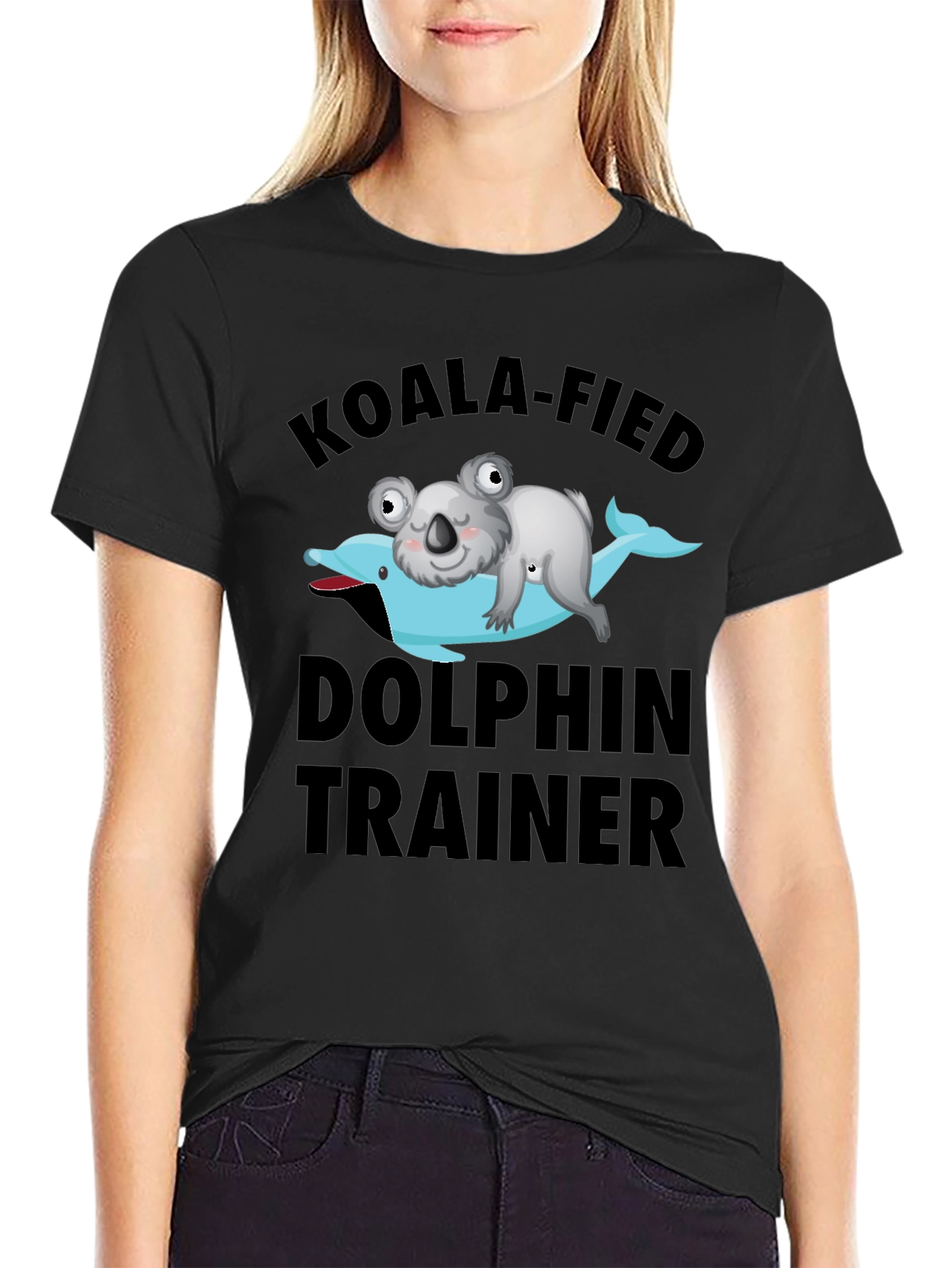 Koala-fied Dolphin Trainer Graphic T-Shirt