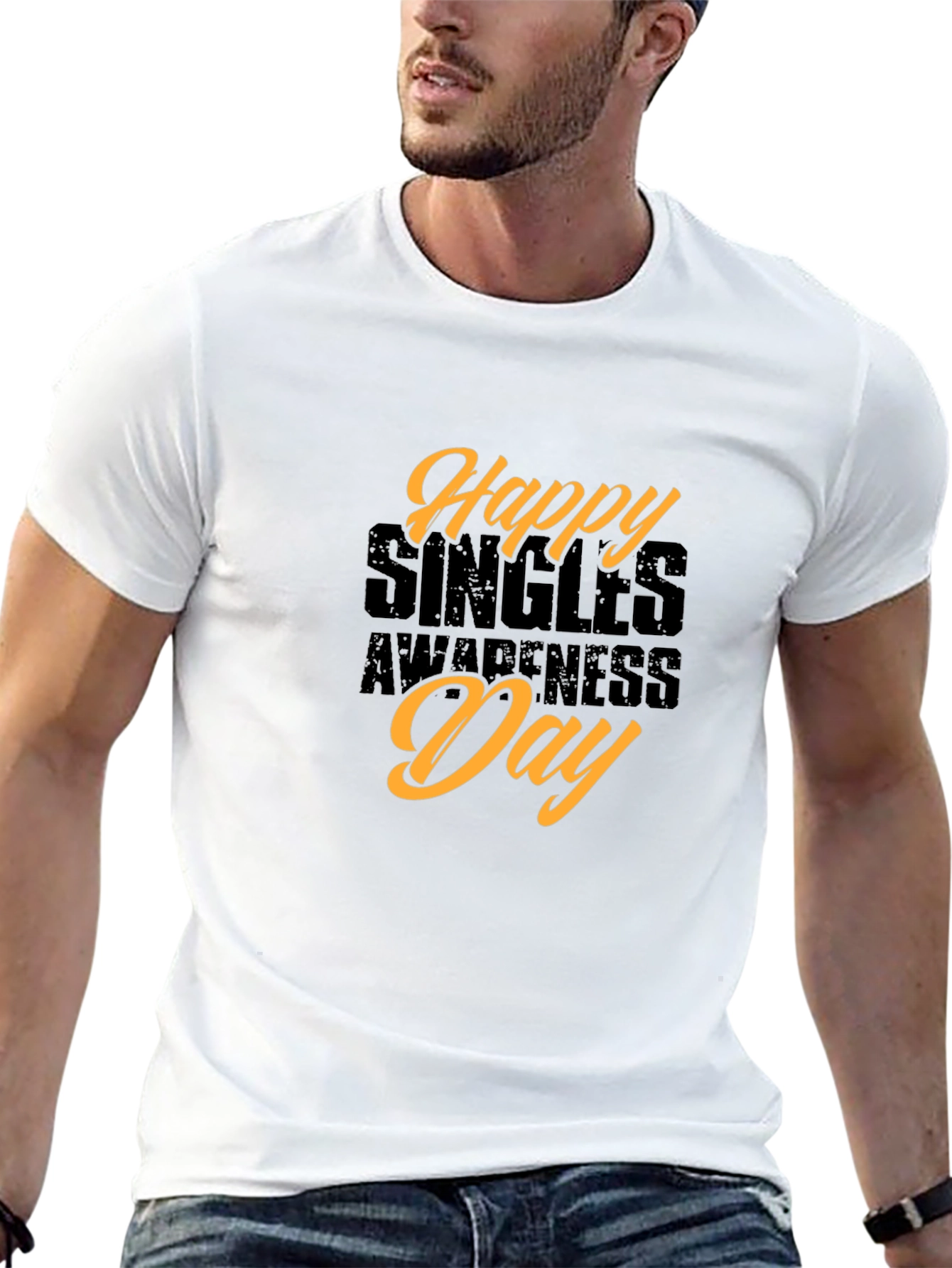 Happy Singles Awareness Day T-Shirt Black