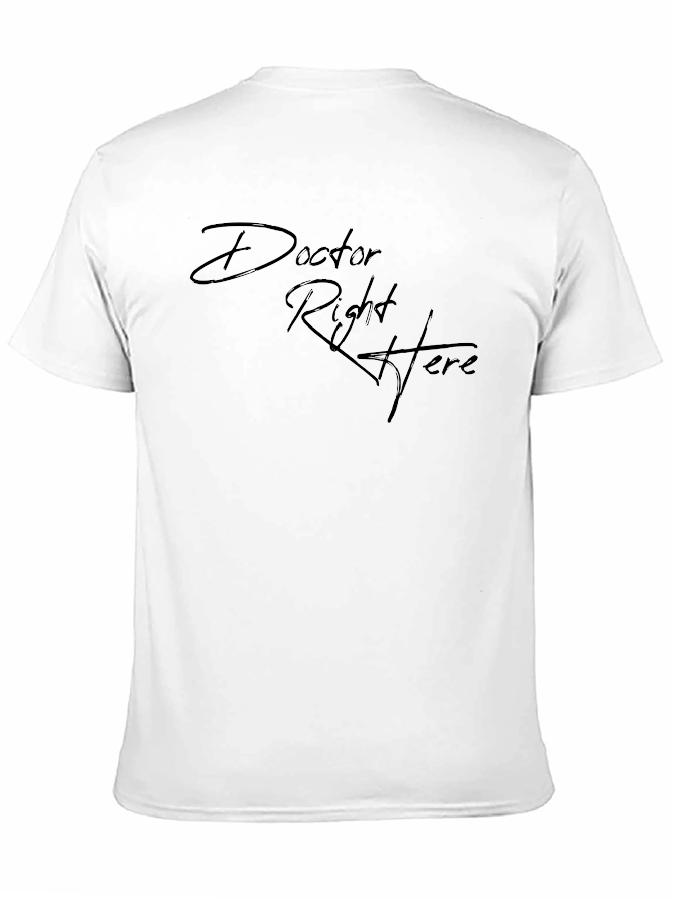 Doctor Right Here Mens Black T-Shirt