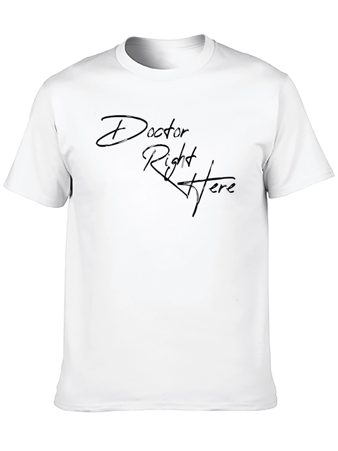Doctor Right Here Mens Black T-Shirt