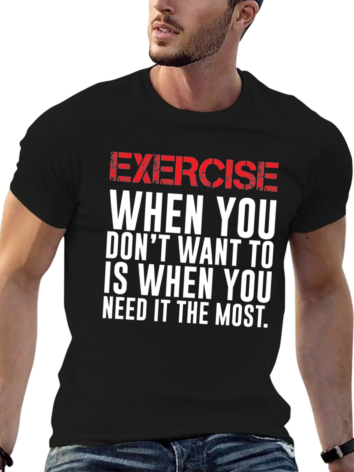 Motivational Exercise Graphic T-Shirt