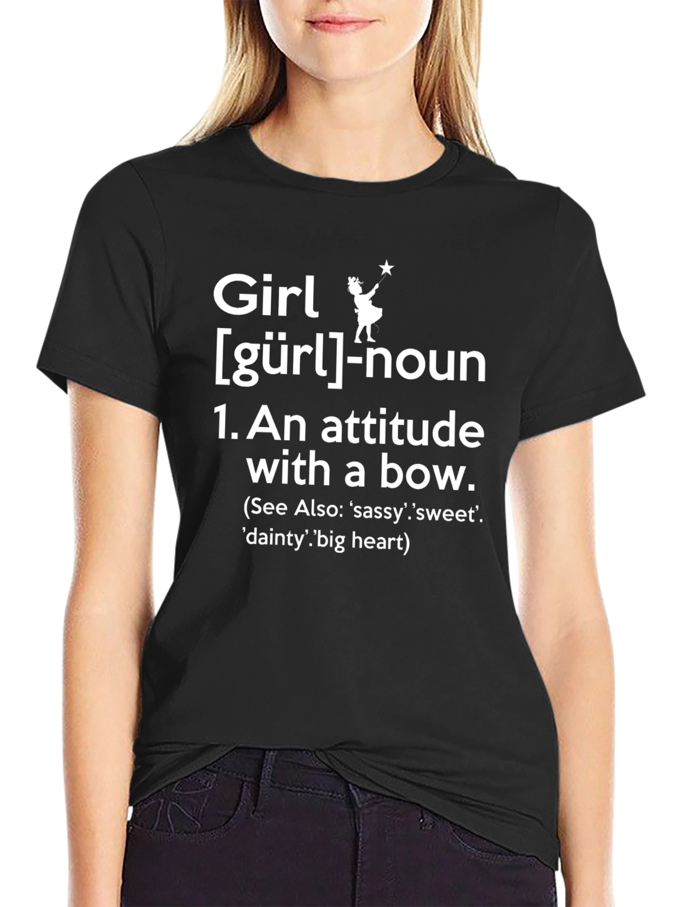 Girl Definition T-Shirt - Attitude with a Bow!