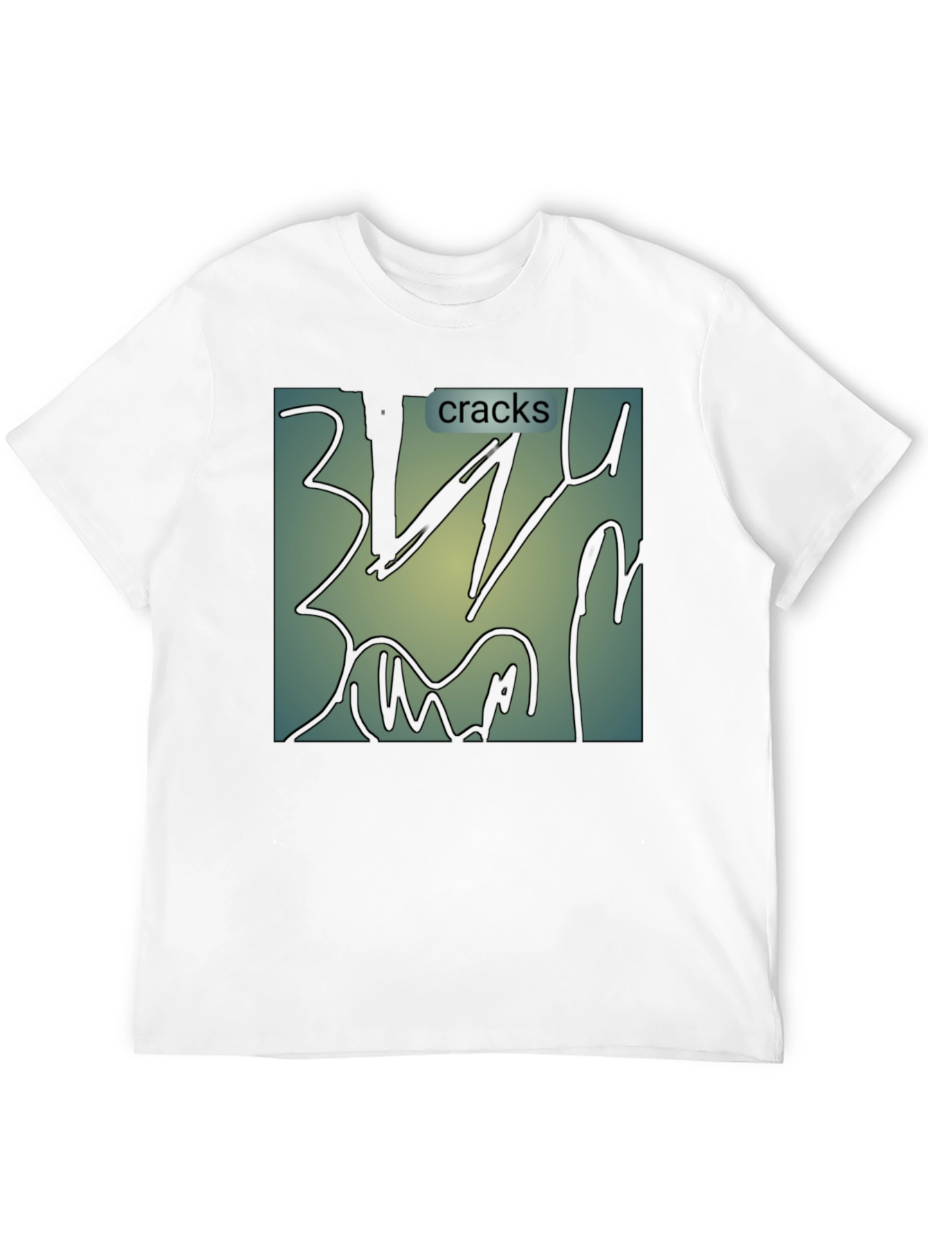 Cracks Graphic T-Shirt - Modern Abstract Art Tee