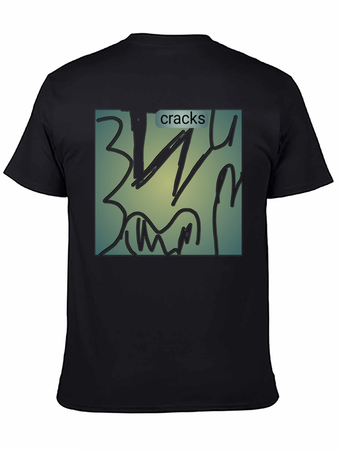 Cracks Graphic T-Shirt - Modern Abstract Art Tee