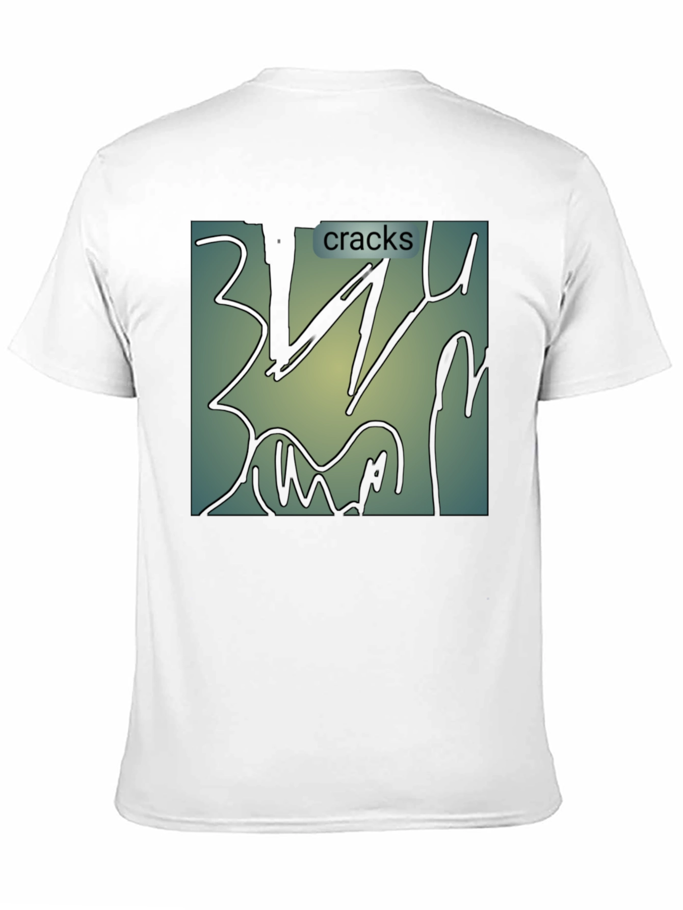 Cracks Graphic T-Shirt - Modern Abstract Art Tee