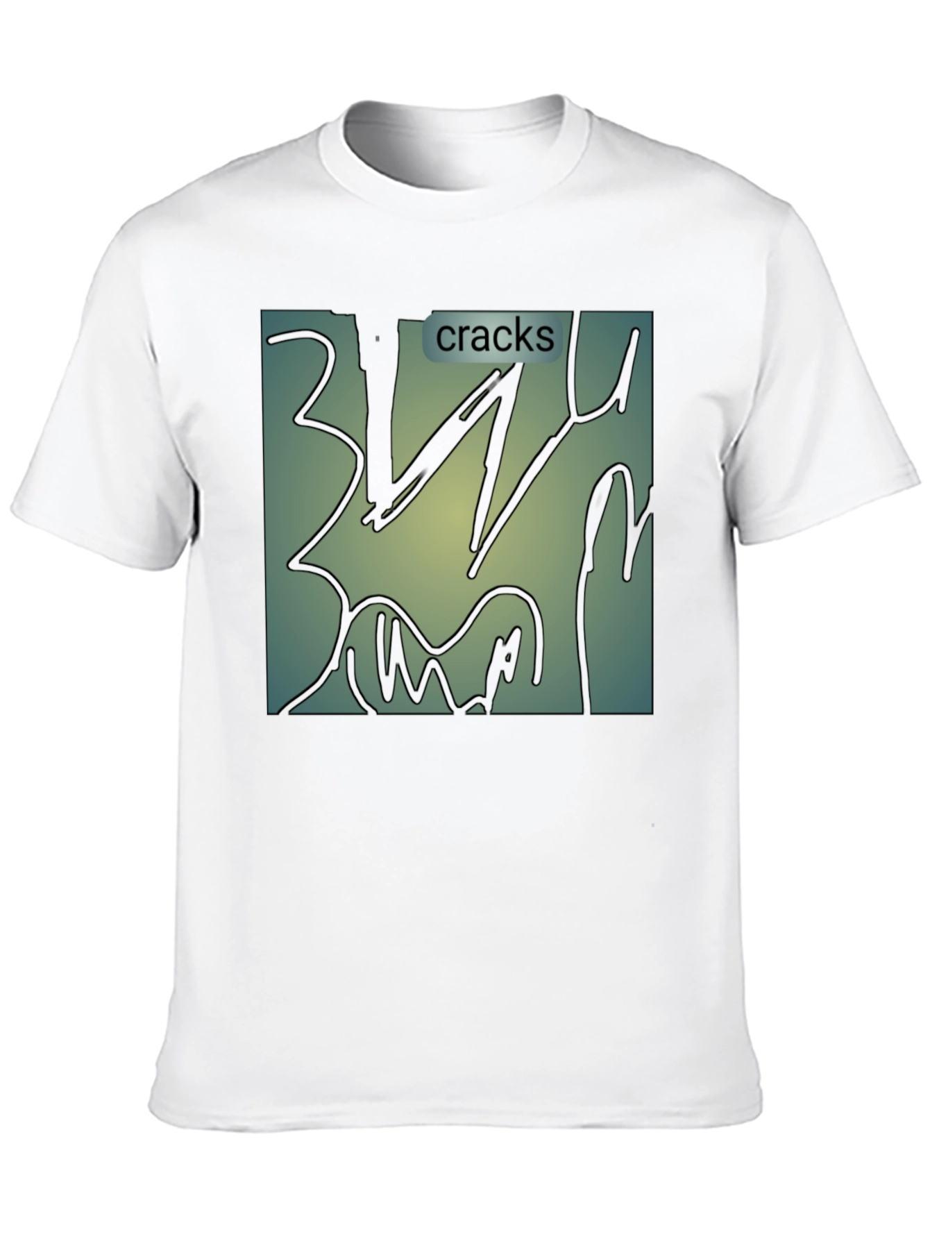 Cracks Graphic T-Shirt - Modern Abstract Art Tee