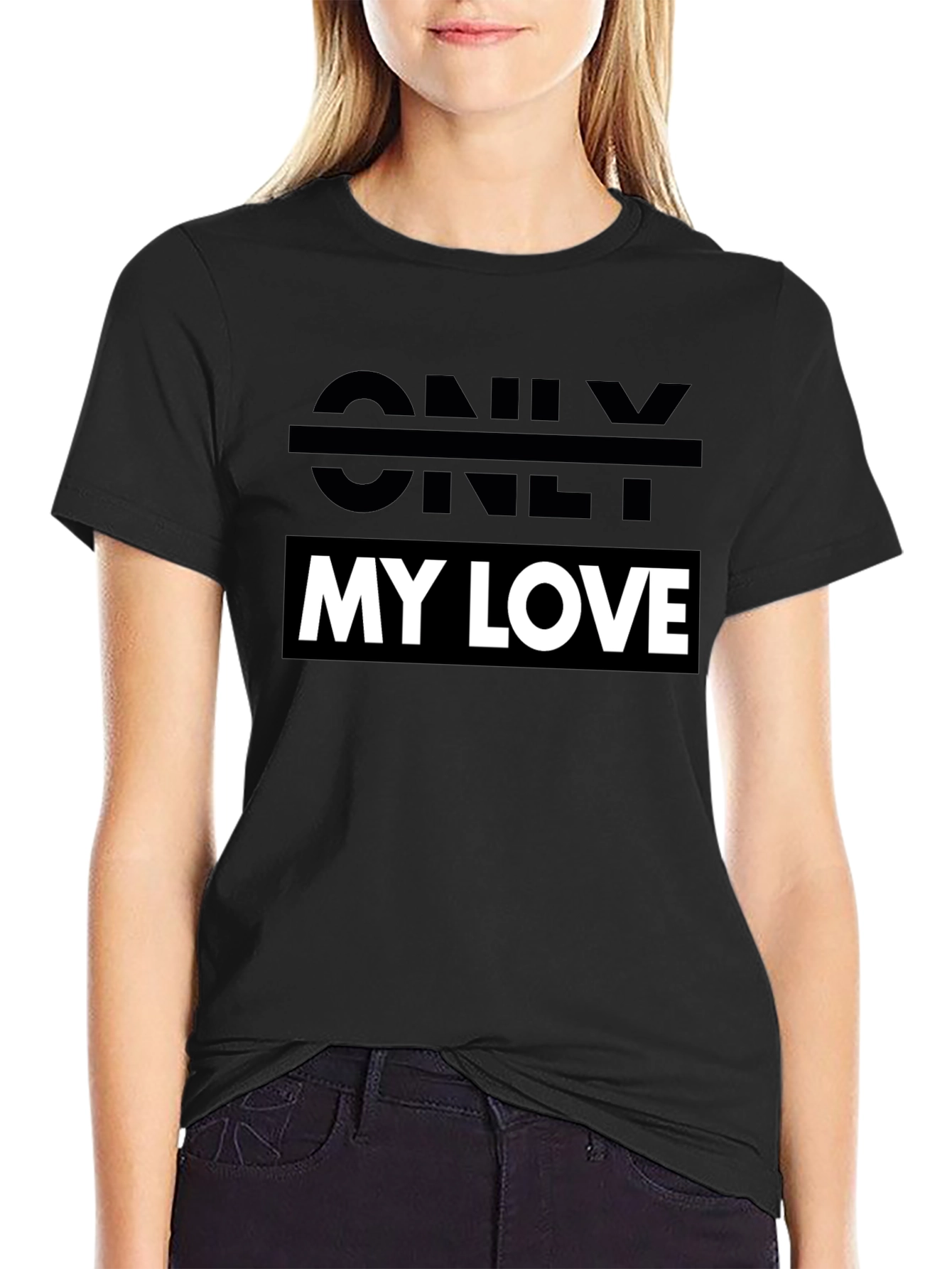 Only My Love Black Graphic Tee