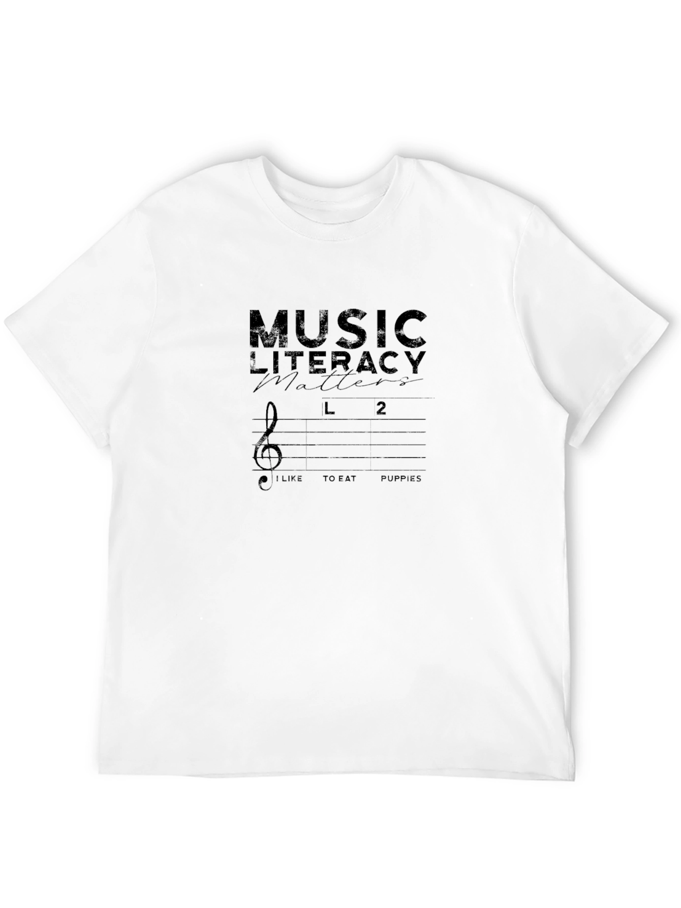 Music Literacy Matters Black Graphic T-Shirt