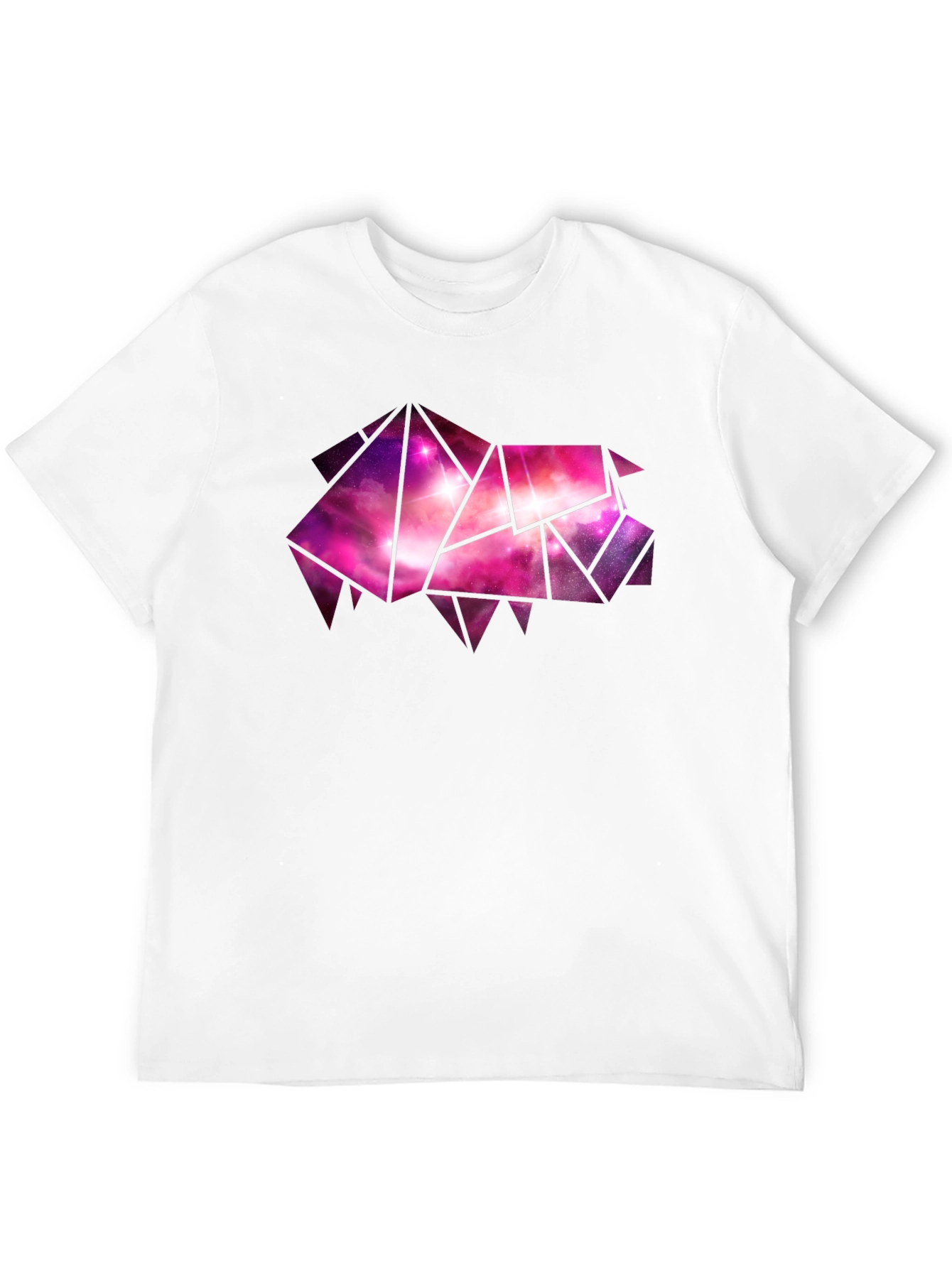 Geometric Galaxy Pig Tee - Stylish Black Cotton T-Shirt