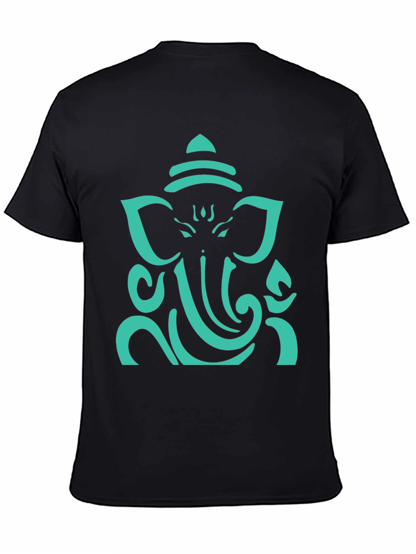 Ganesh Graphic Tee - Black Cotton Blend T-Shirt