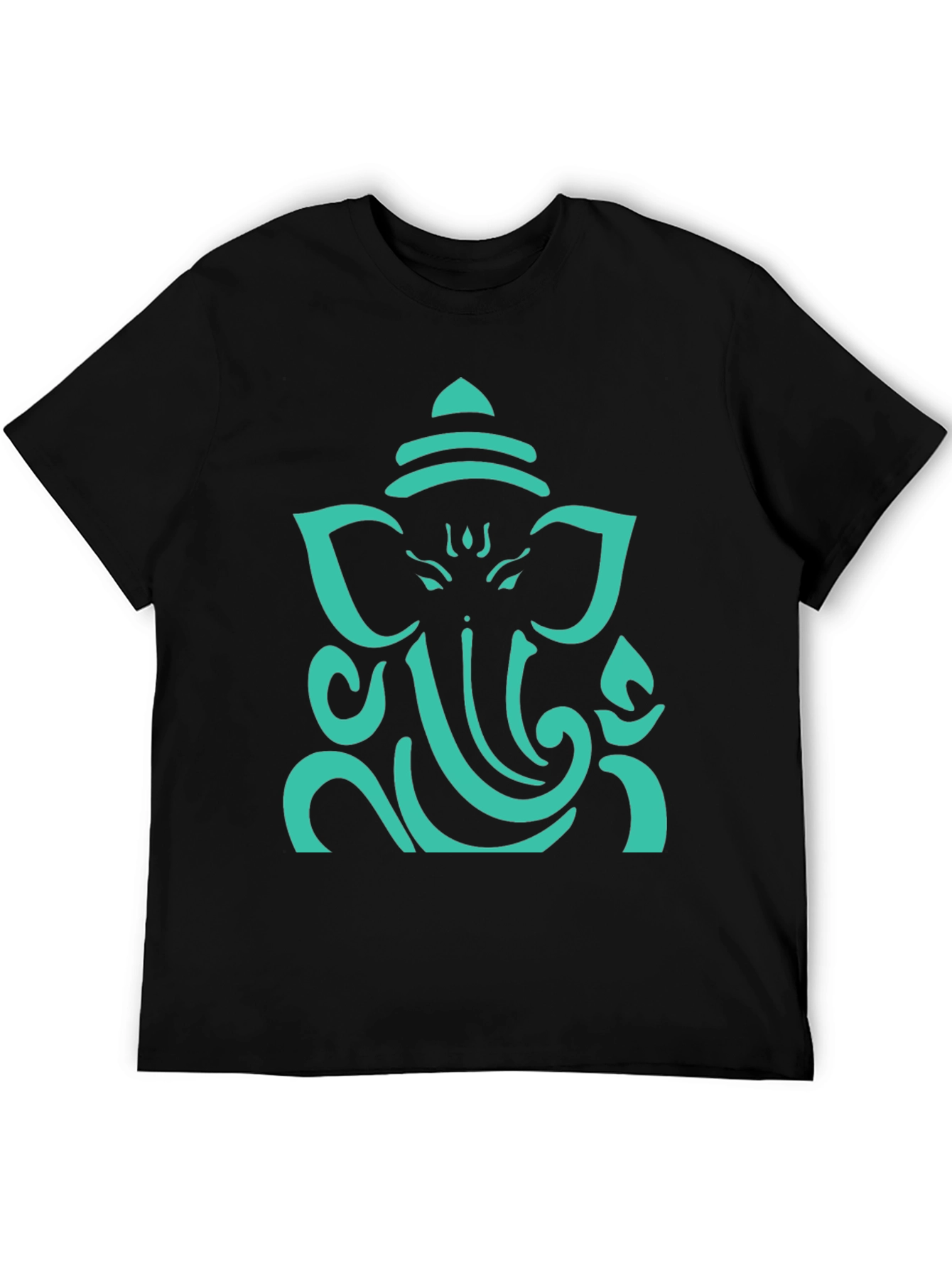 Ganesh Graphic Tee - Black Cotton Blend T-Shirt