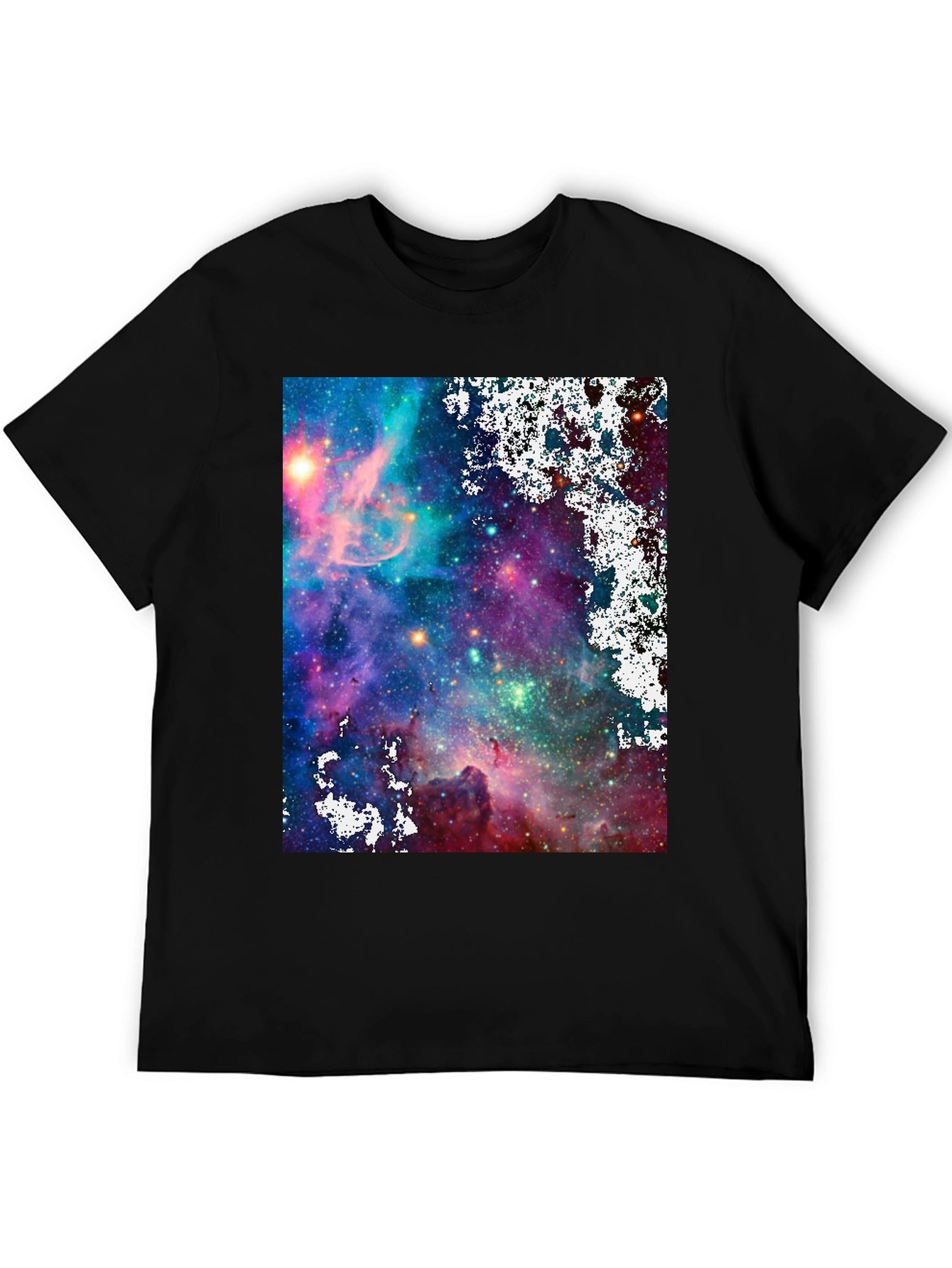 Galaxy Print Black T-Shirt