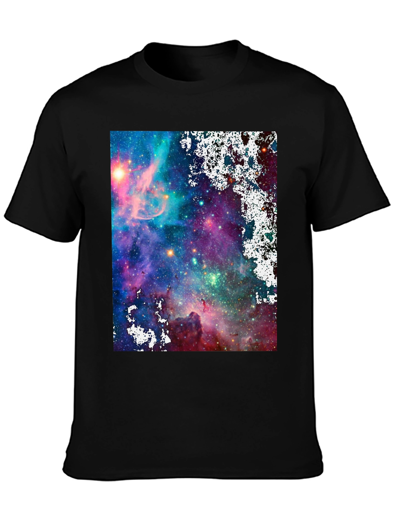 Galaxy Print Black T-Shirt