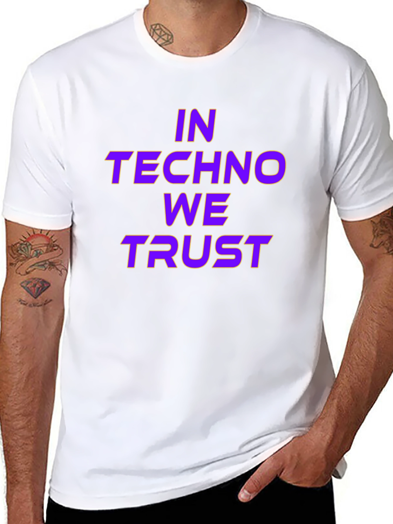 In Techno We Trust Black T-Shirt