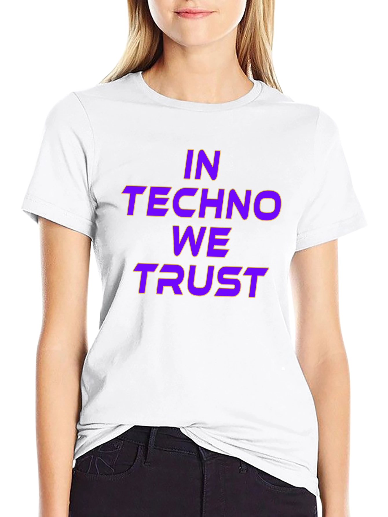 In Techno We Trust Black T-Shirt