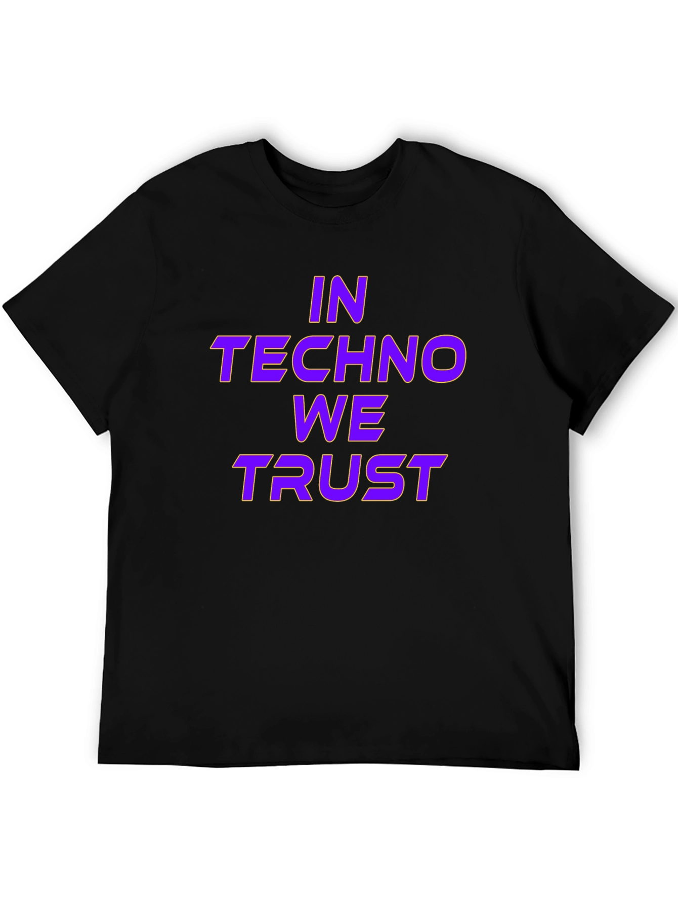 In Techno We Trust Black T-Shirt