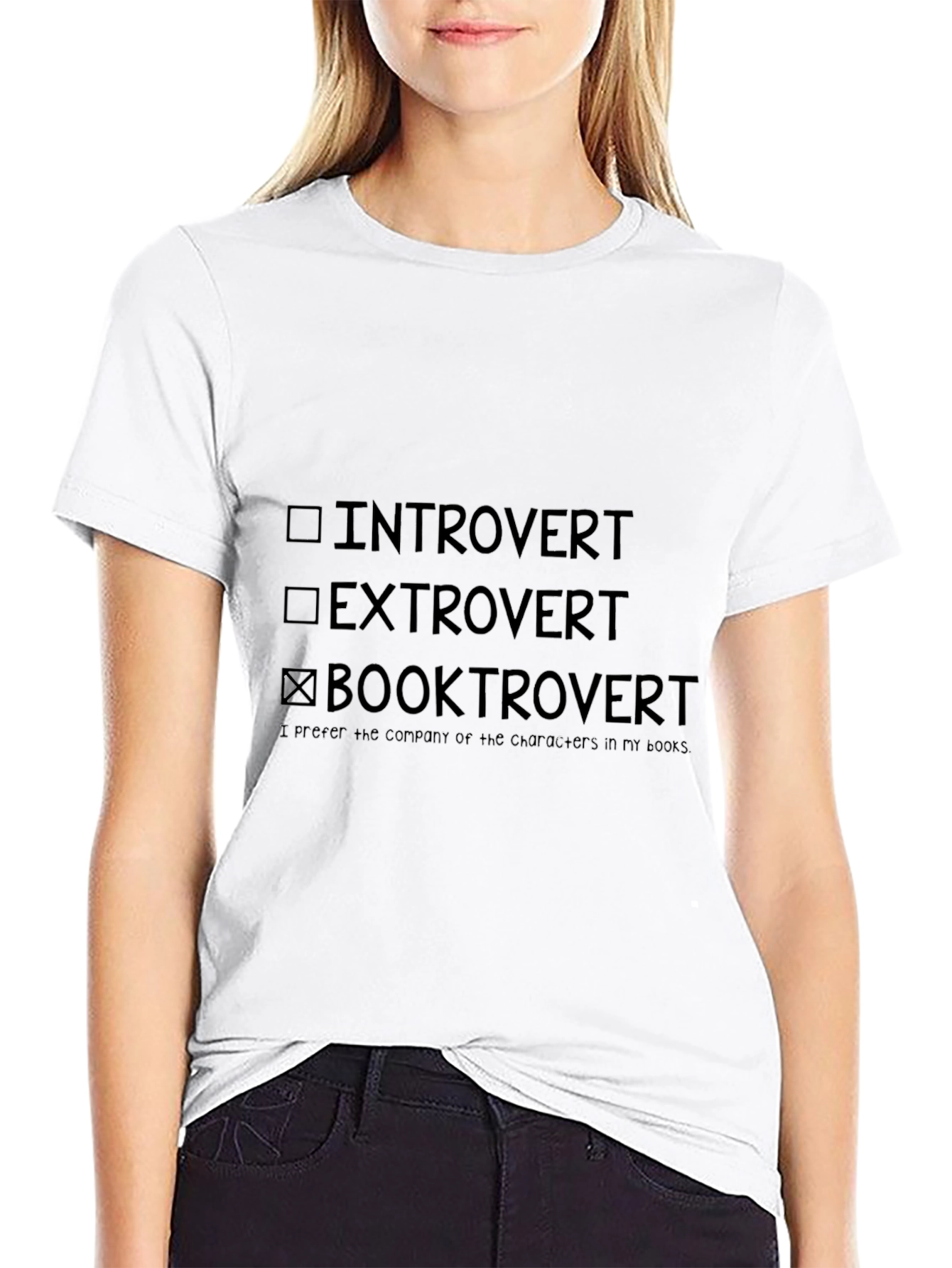 Booktrovert T-Shirt: Introvert Extrovert Reader Tee