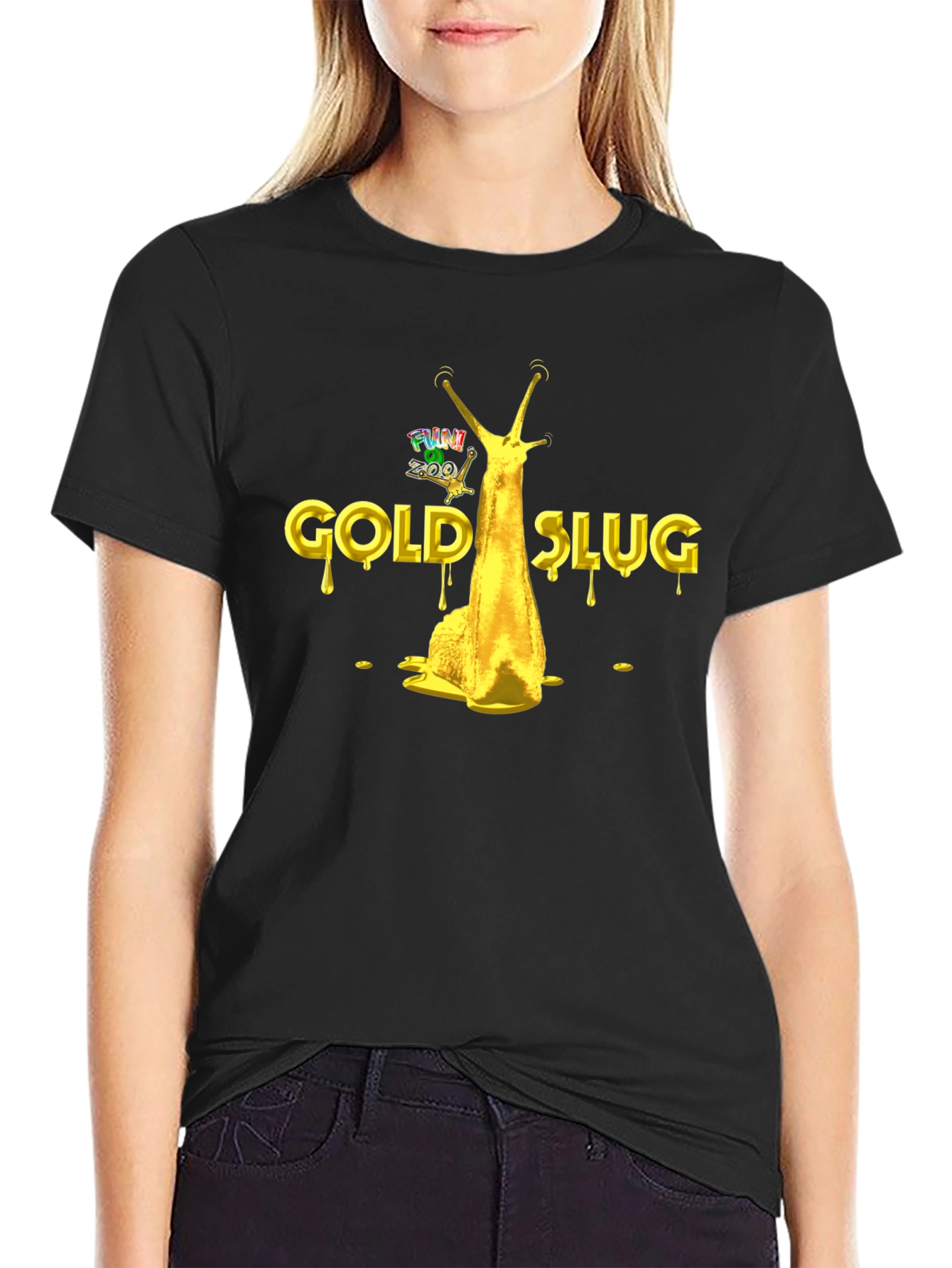 Gold Slug Graphic T-Shirt - Funny Novelty Tee
