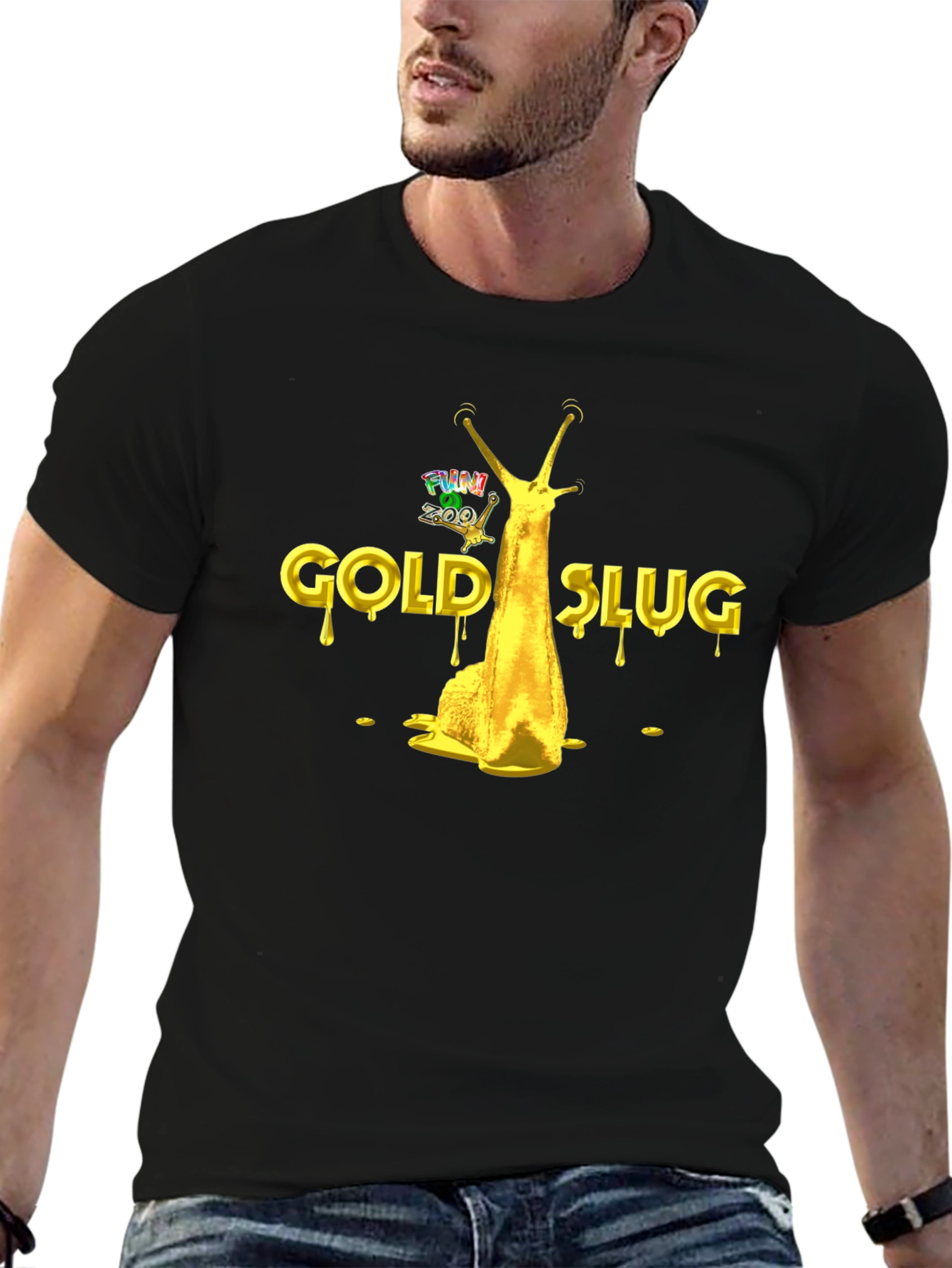Gold Slug Graphic T-Shirt - Funny Novelty Tee