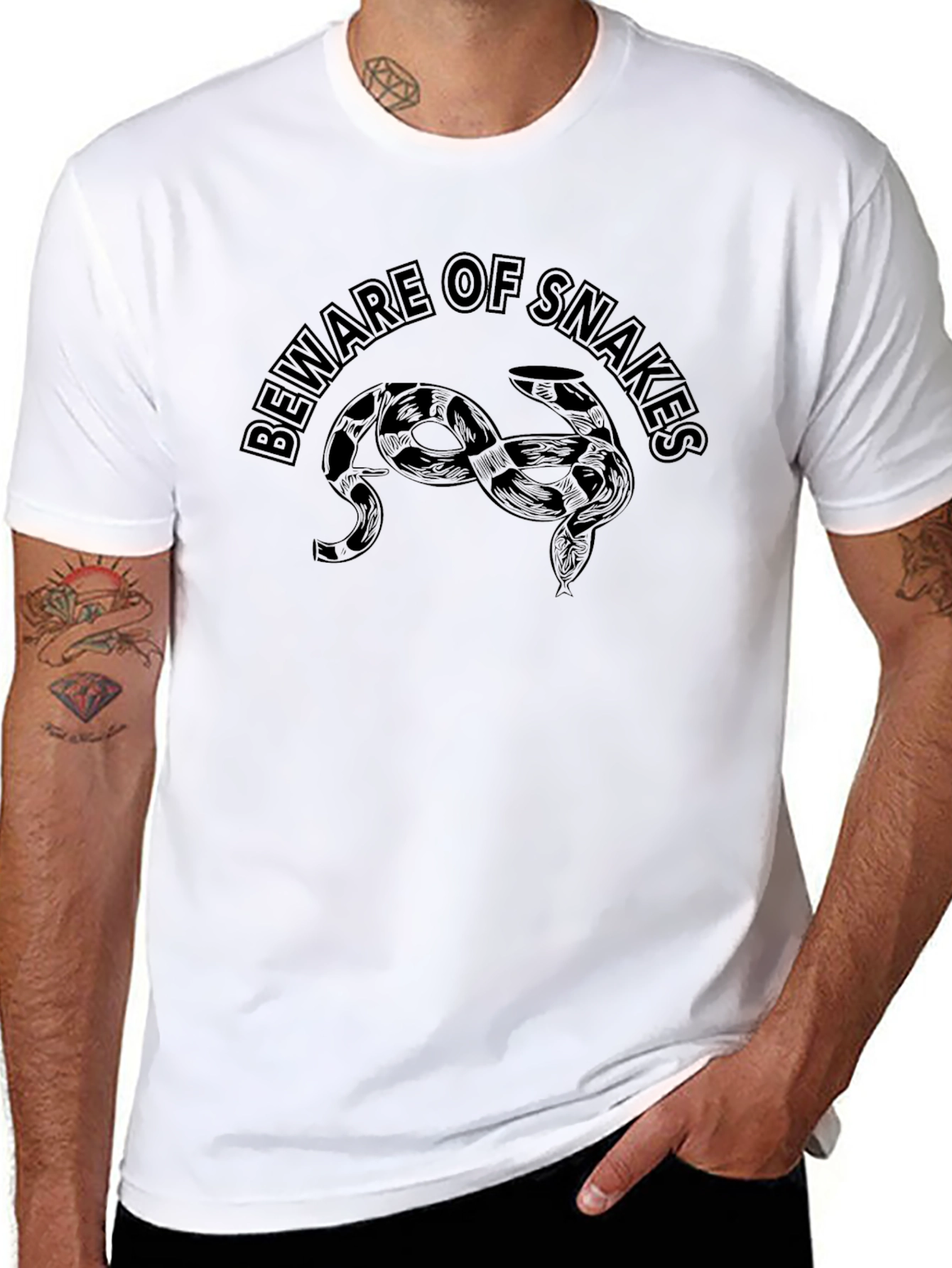 Beware of Snakes Graphic T-Shirt - Mens