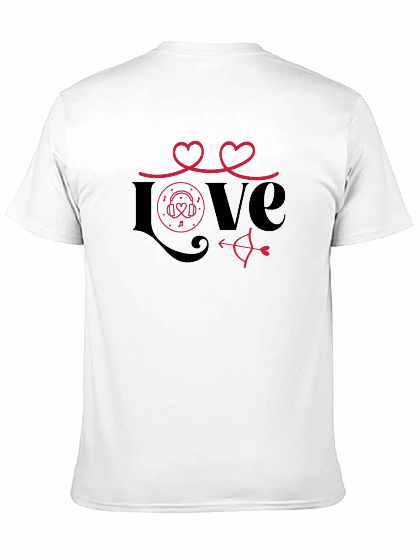 Love Valentines Day Graphic Tee - Black