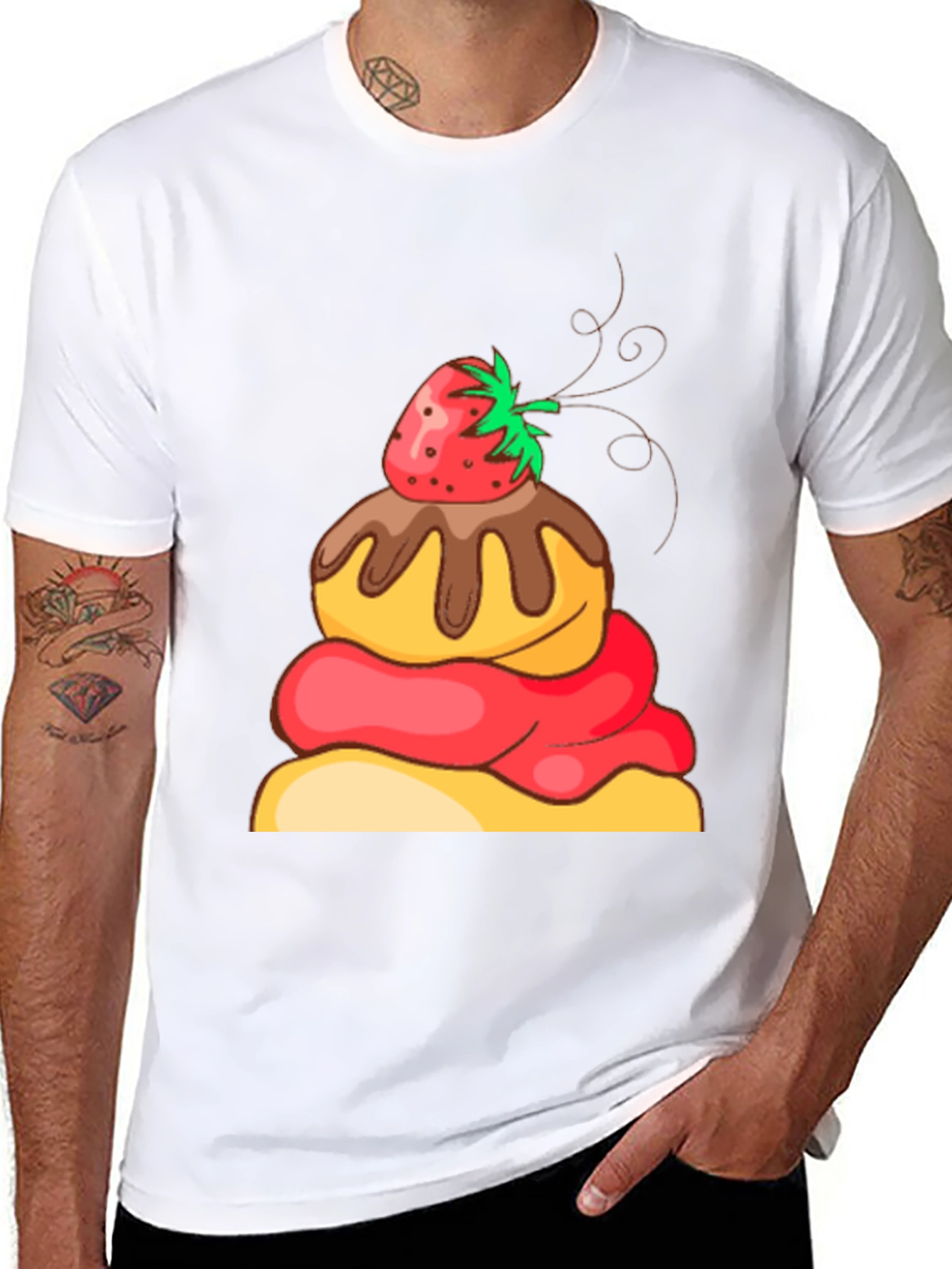 Dessert Graphic Black T-Shirt