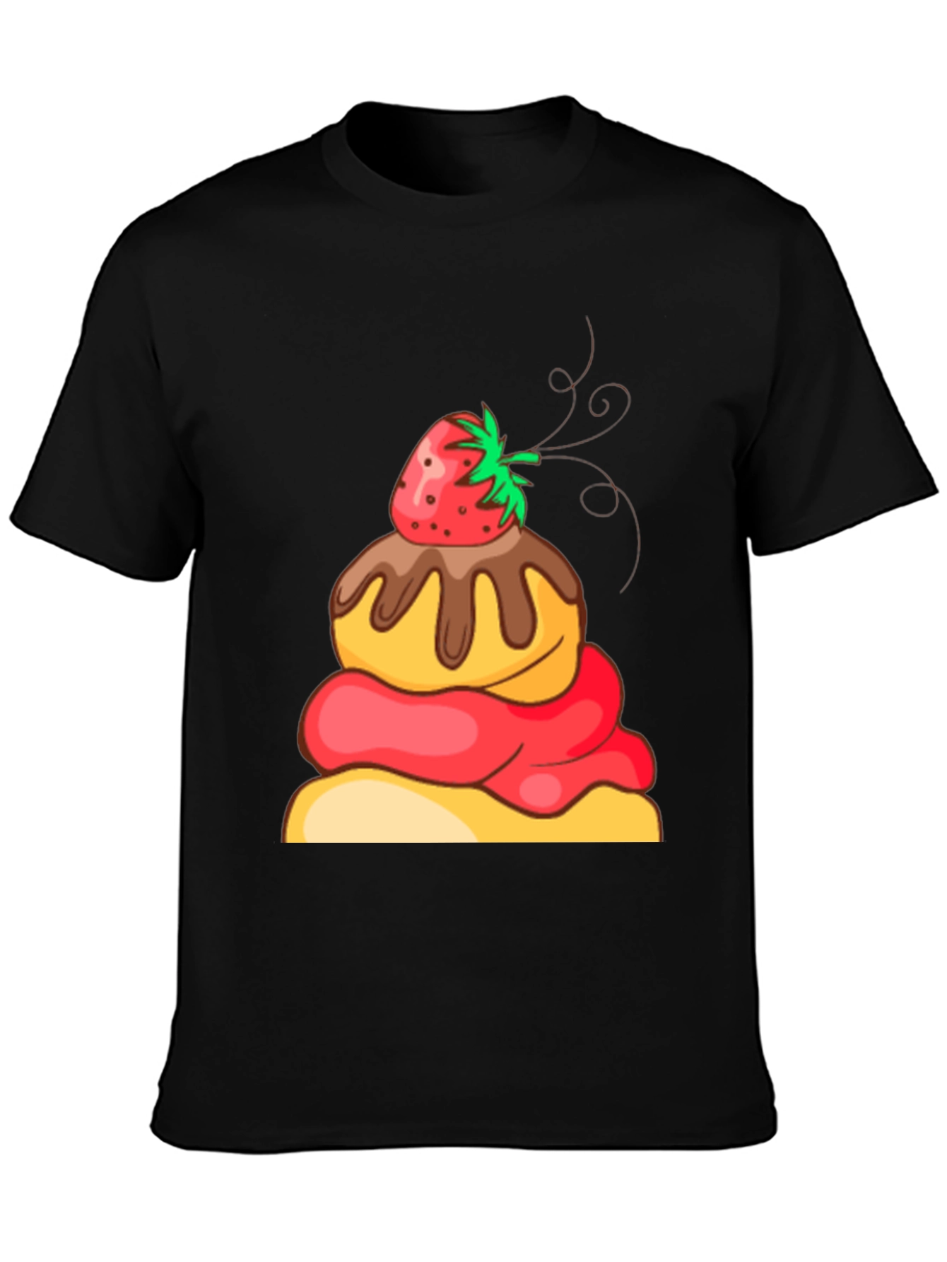 Dessert Graphic Black T-Shirt
