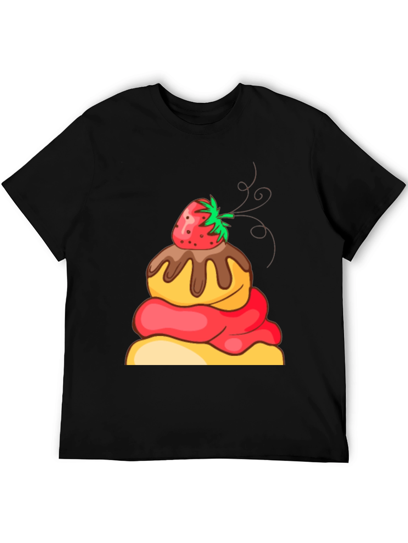 Dessert Graphic Black T-Shirt