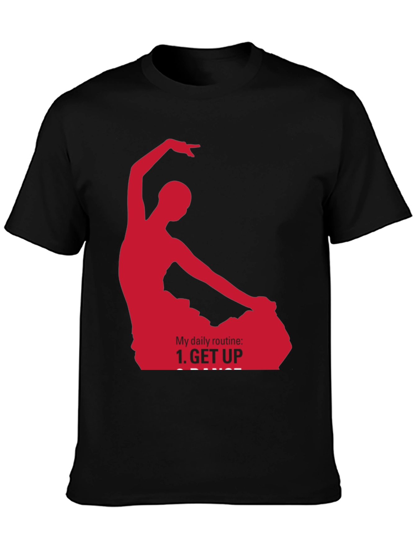 Dance Routine Graphic T-Shirt - Black