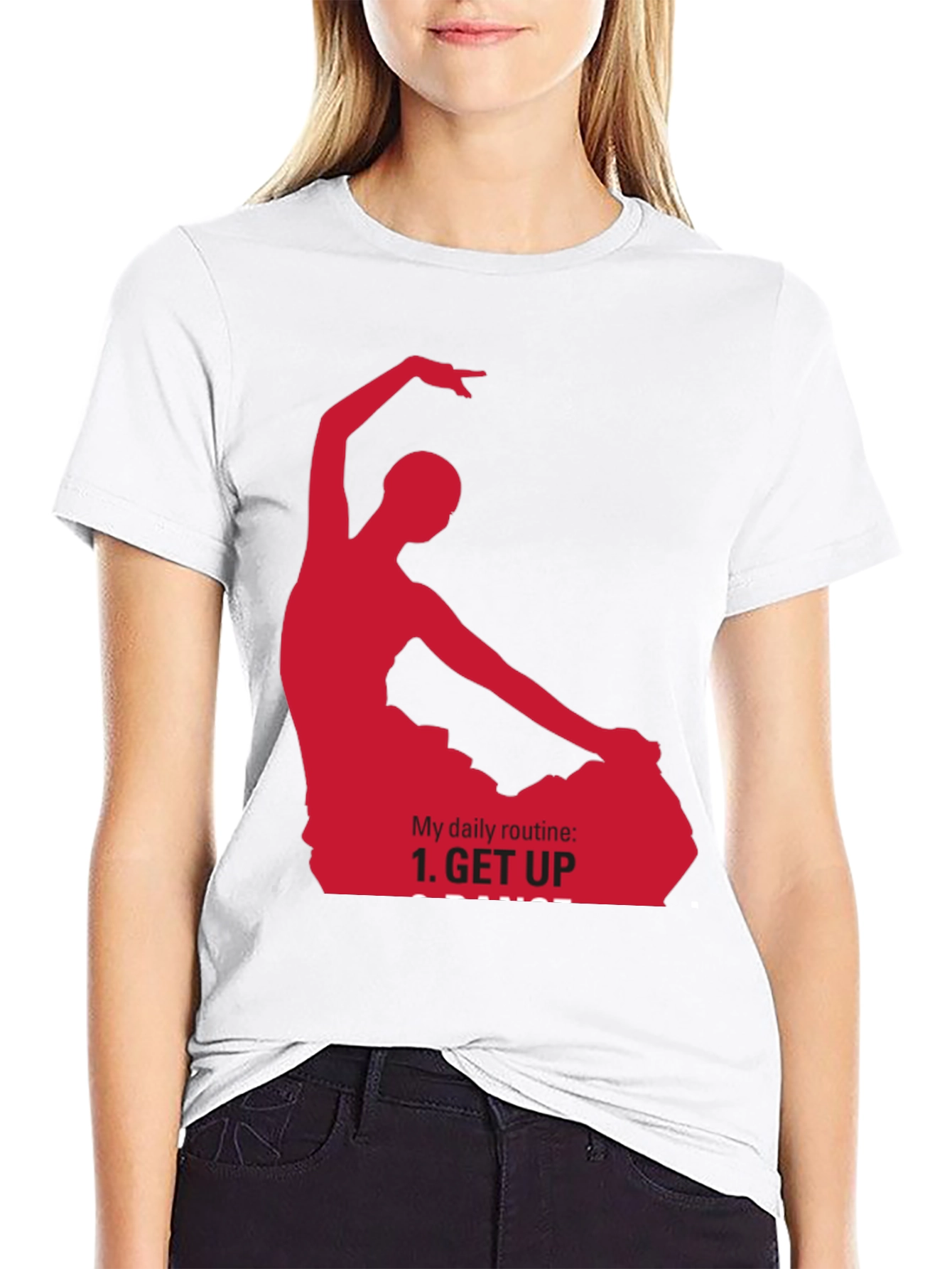 Dance Routine Graphic T-Shirt - Black
